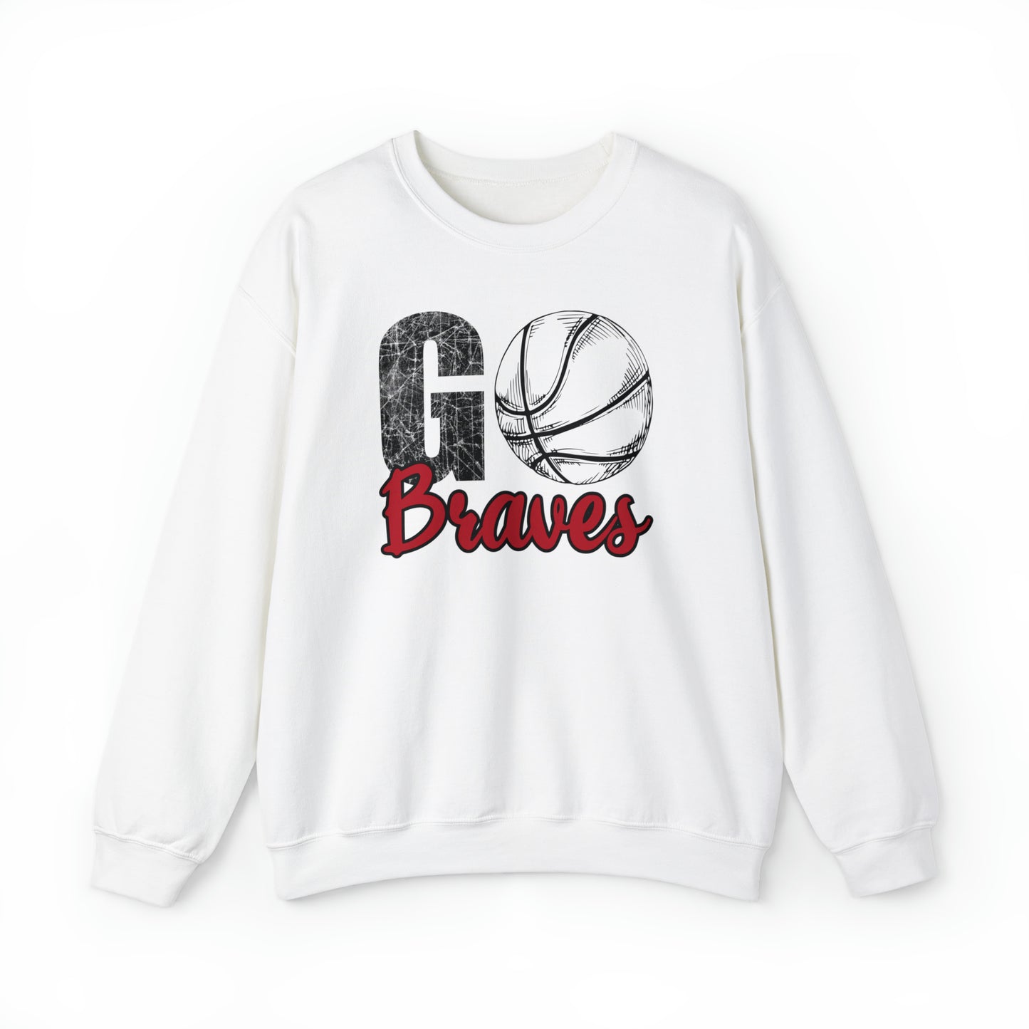 Go Braves Basketball Unisex Heavy Blend™ Crewneck Sweatshirt
