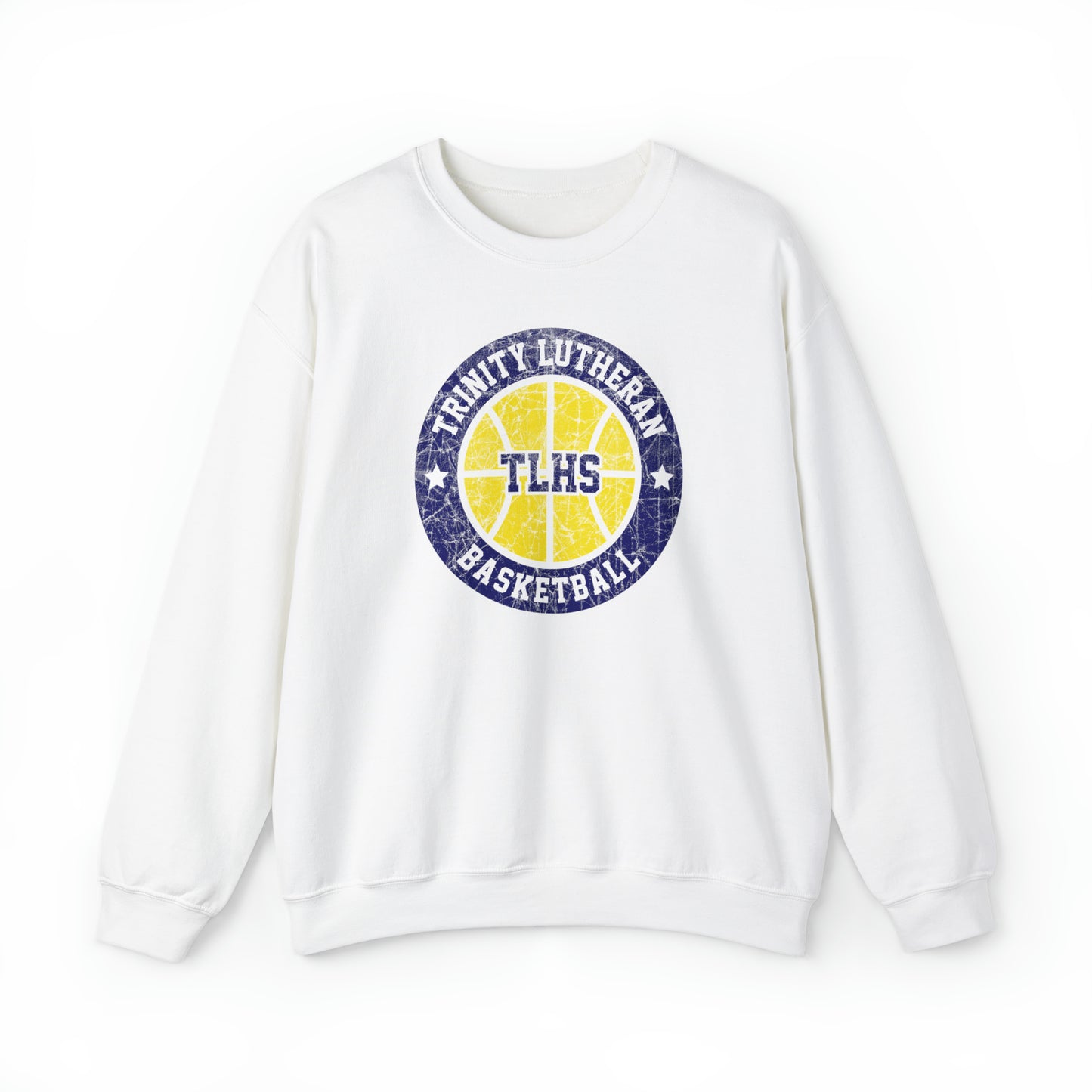 Vintage Trinity Lutheran Basketball Unisex Heavy Blend™ Crewneck Sweatshirt