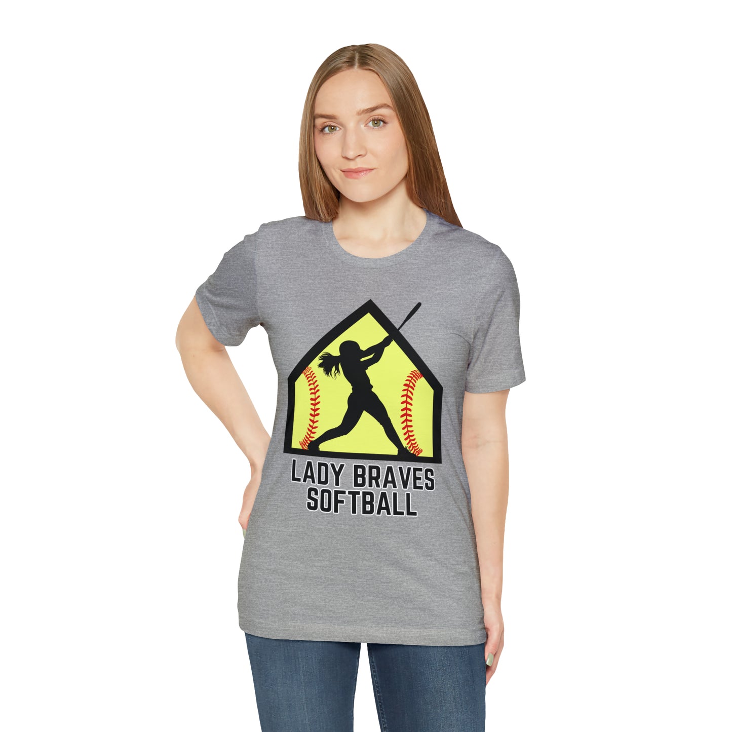 Lady Braves Softball Short Sleeve Tee