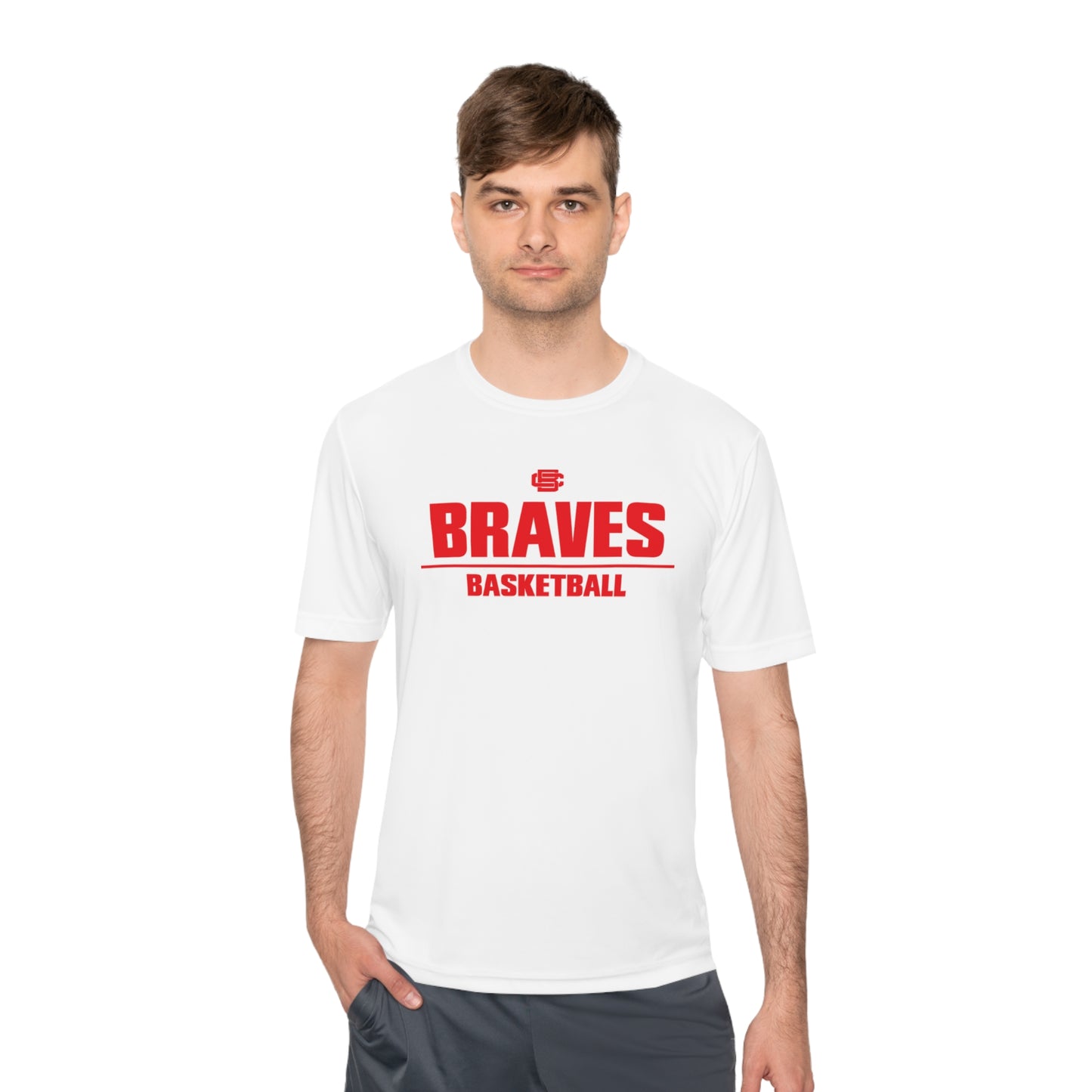 Braves Basketball Moisture Wicking Tee