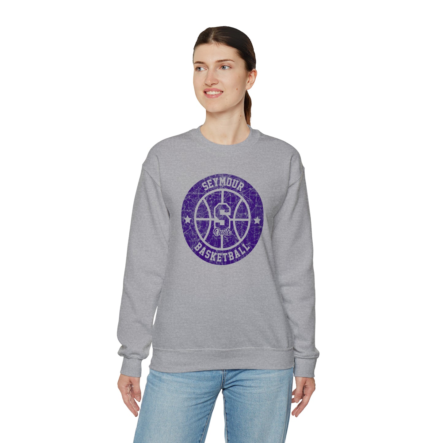 Vintage Seymour Basketball Unisex Heavy Blend™ Crewneck Sweatshirt