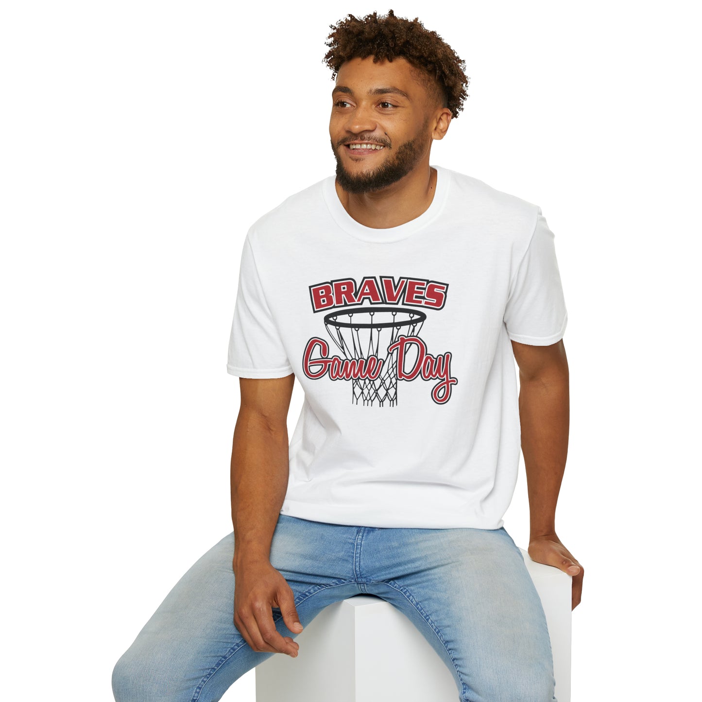 Braves Basketball Game Day Unisex Softstyle T-Shirt