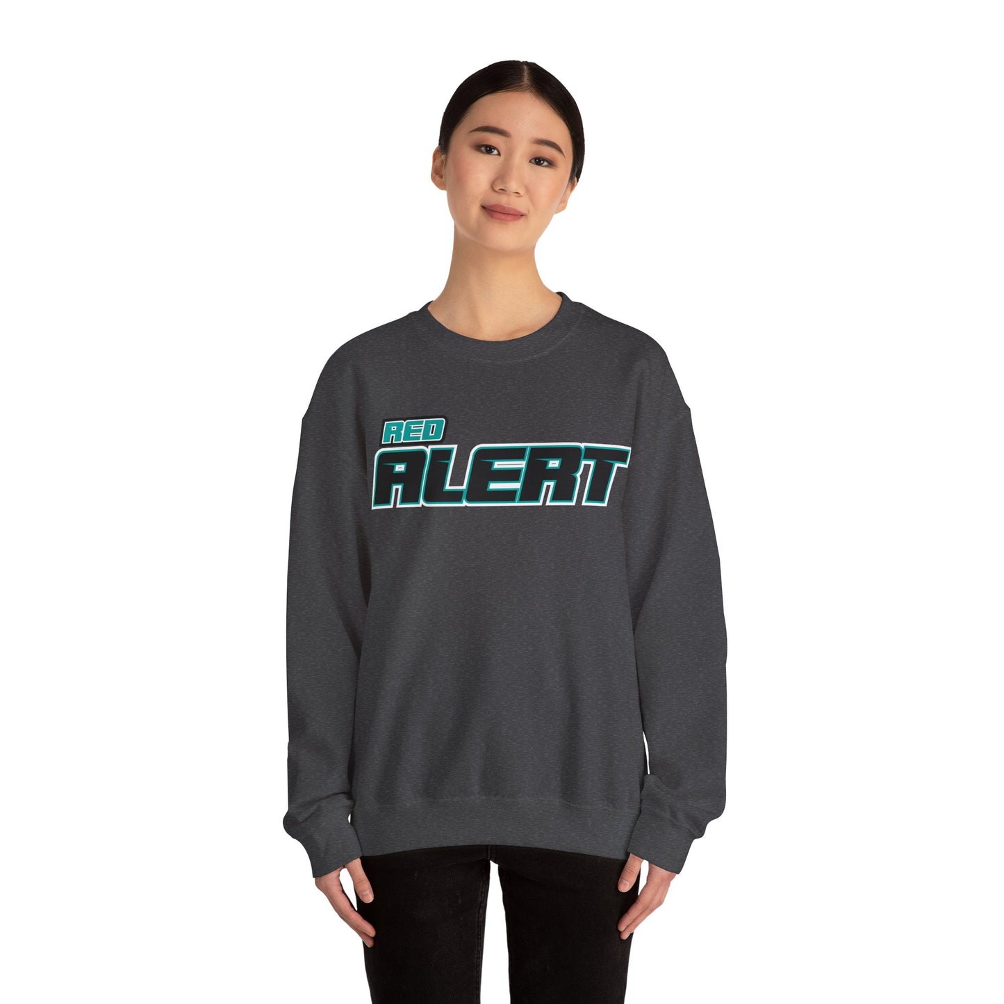 Red Alert Block Heavy Blend™ Crewneck Sweatshirt