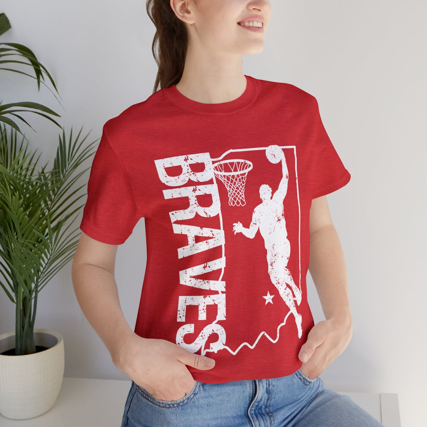 Vintage Braves Basketball Short Sleeve Shirt