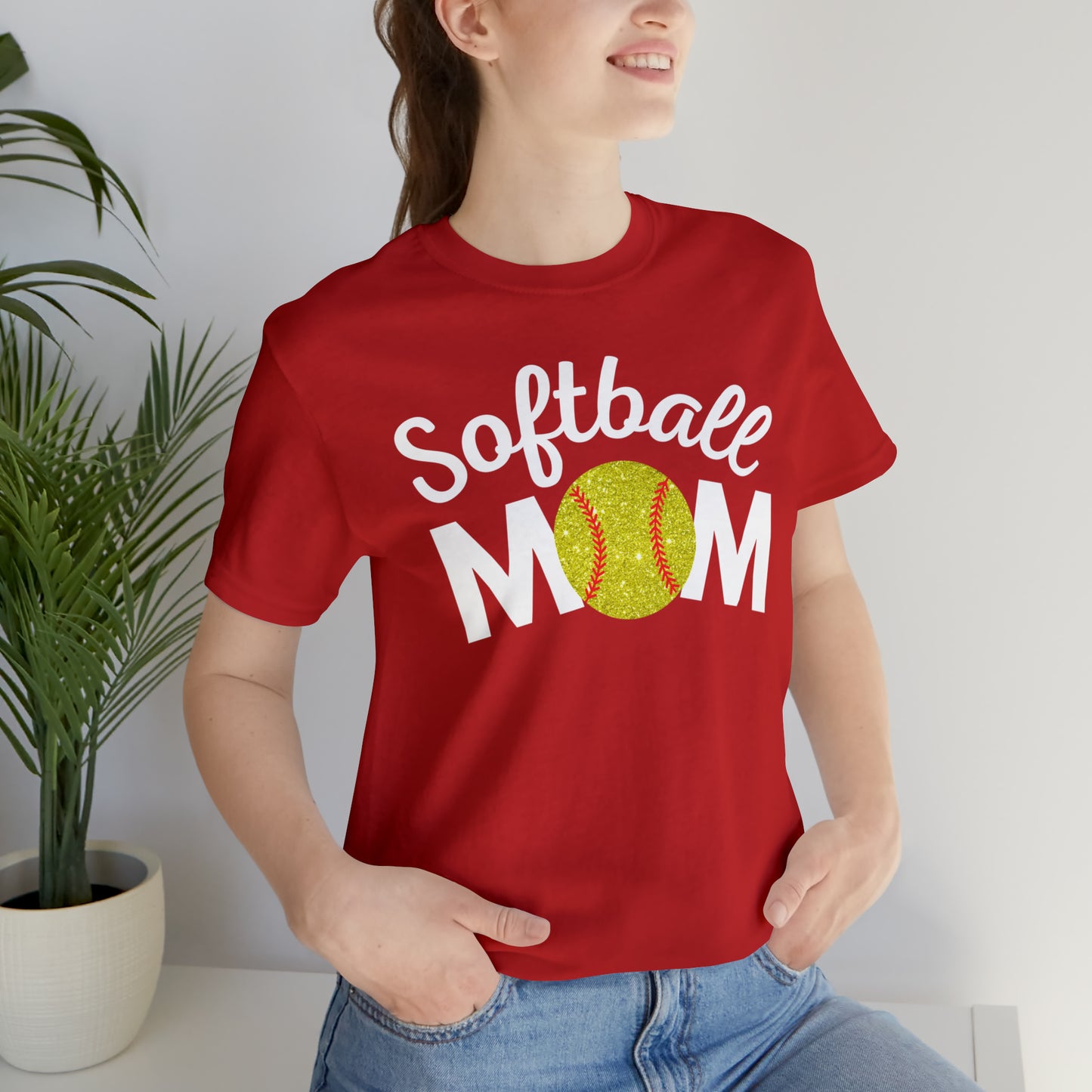 Softball Mom Shimmer Short Sleeve Tee
