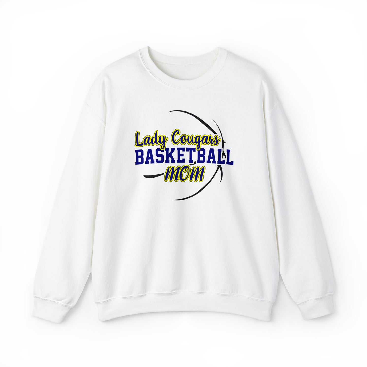 Lady Cougars Basketball Mom Unisex Heavy Blend™ Crewneck Sweatshirt
