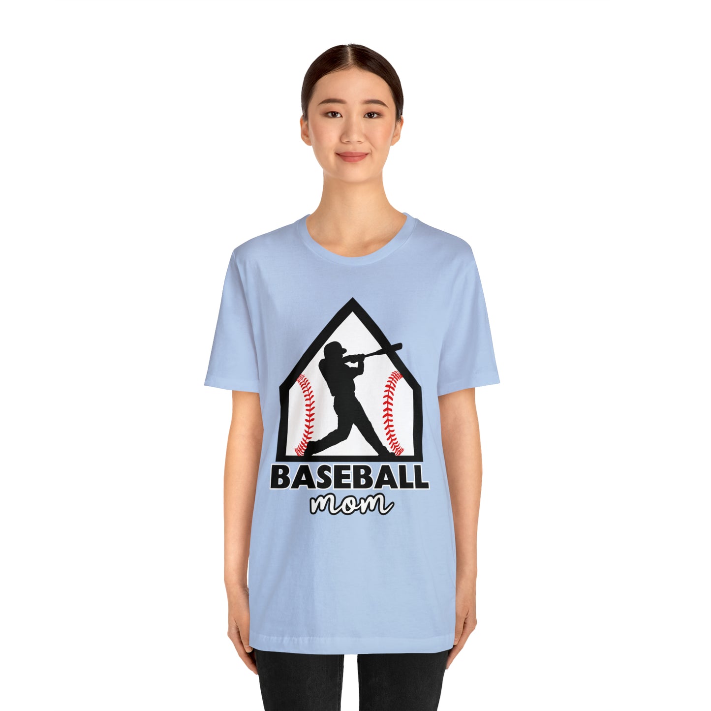 Baseball Mom with base Short Sleeve Tee