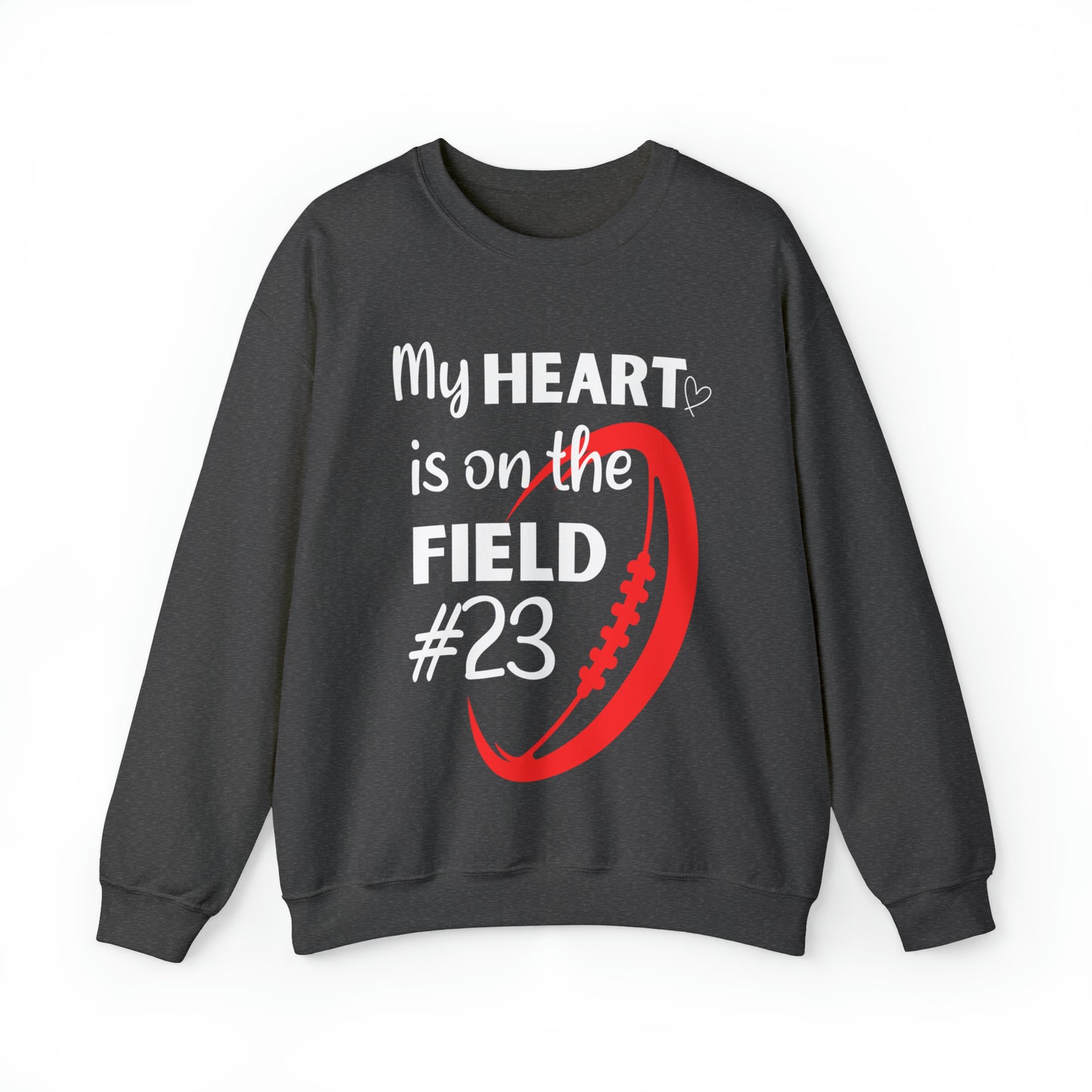 PERSONALIZED - My Heart is on the Field Crewneck Sweatshirt