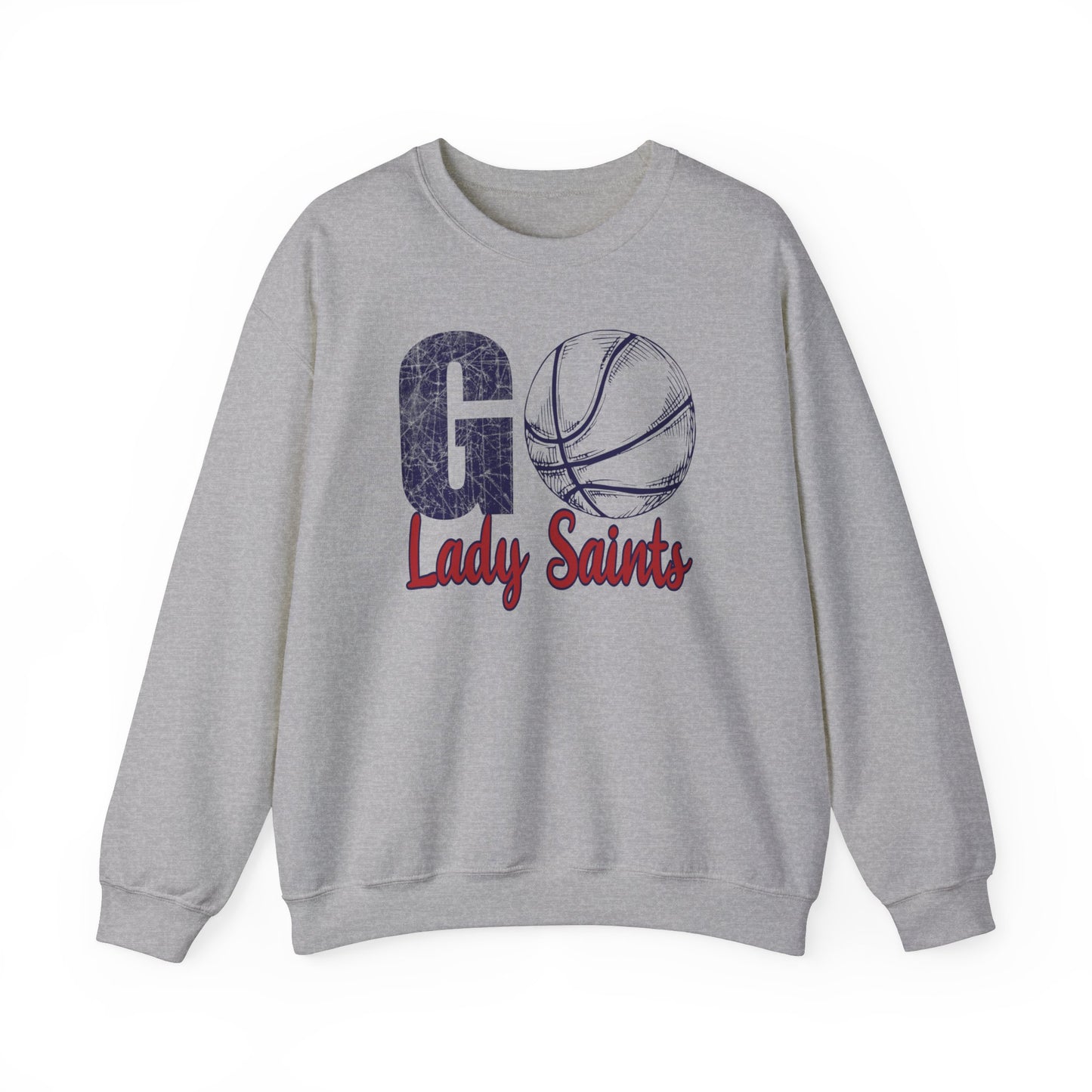 Go Lady Saints Basketball Unisex Heavy Blend™ Crewneck Sweatshirt