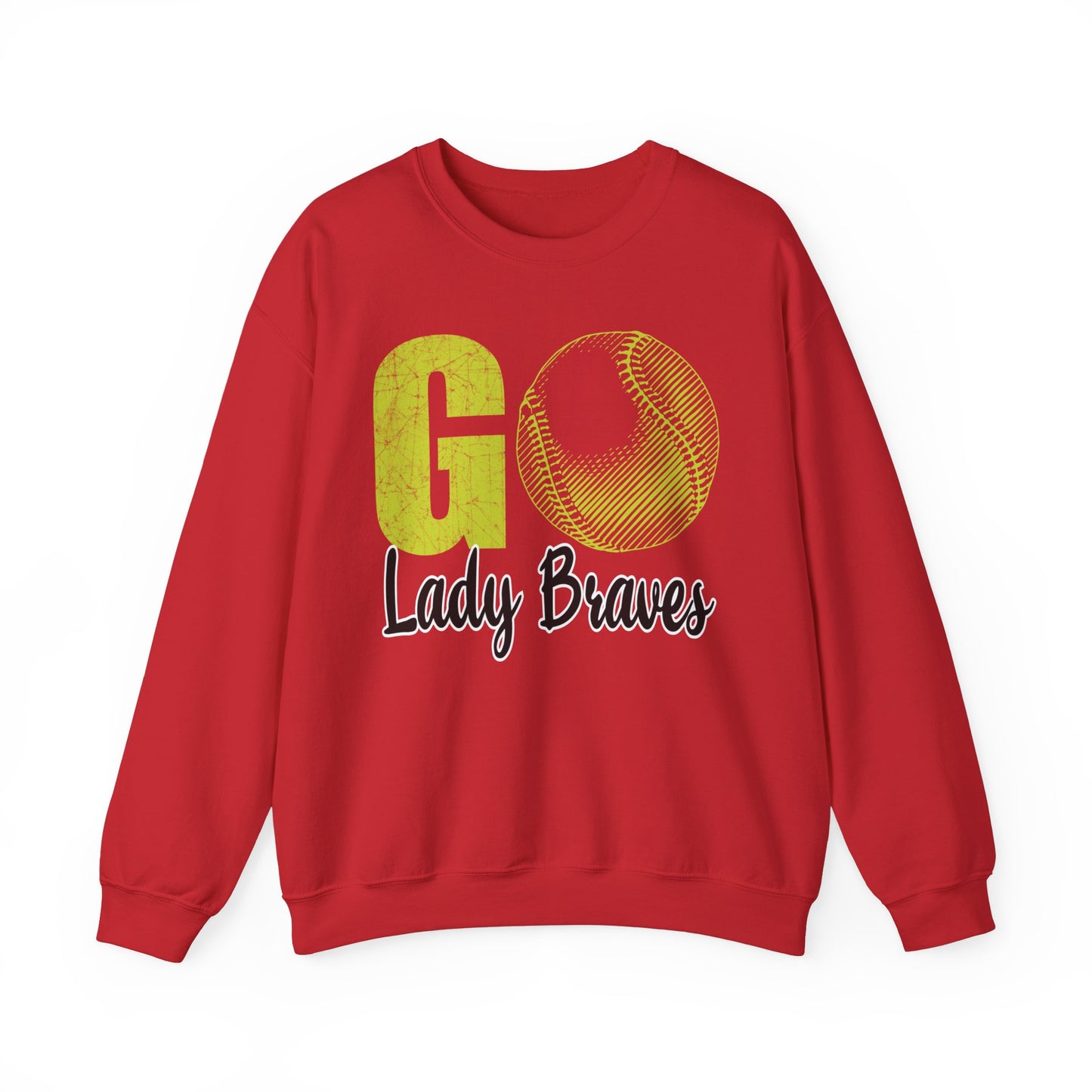 Go Lady Braves Softball Crewneck Sweatshirt
