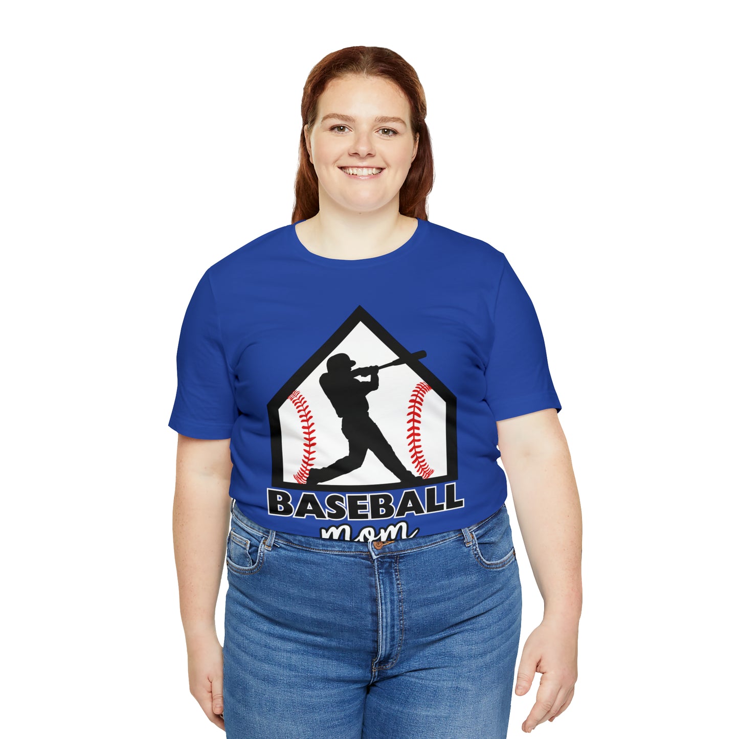Baseball Mom with base Short Sleeve Tee
