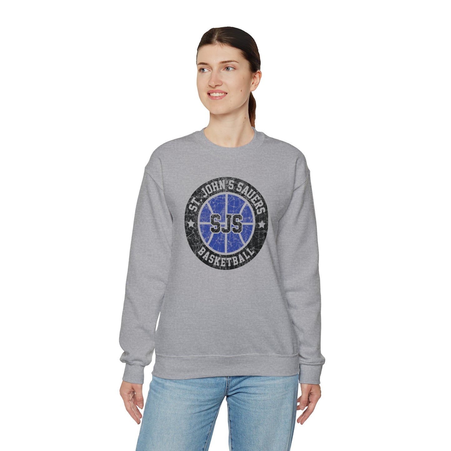 Vintage St. John's Sauers Basketball Unisex Heavy Blend™ Crewneck Sweatshirt