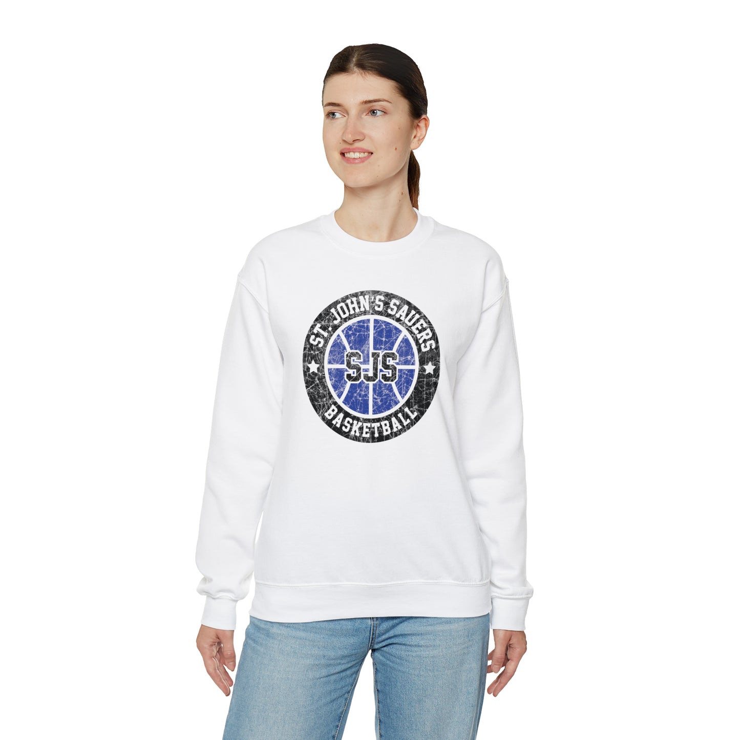 Vintage St. John's Sauers Basketball Unisex Heavy Blend™ Crewneck Sweatshirt