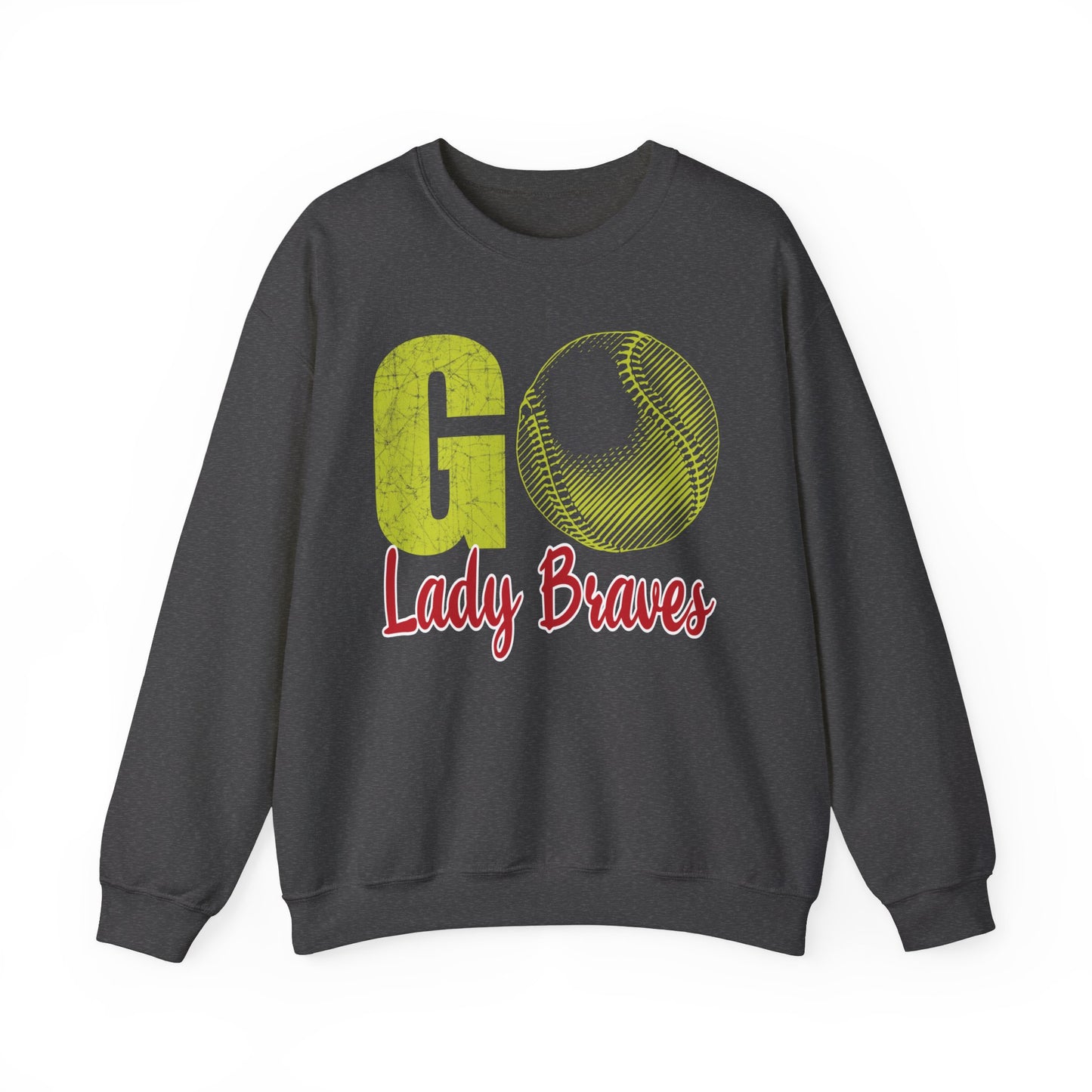 Go Lady Braves Softball Crewneck Sweatshirt