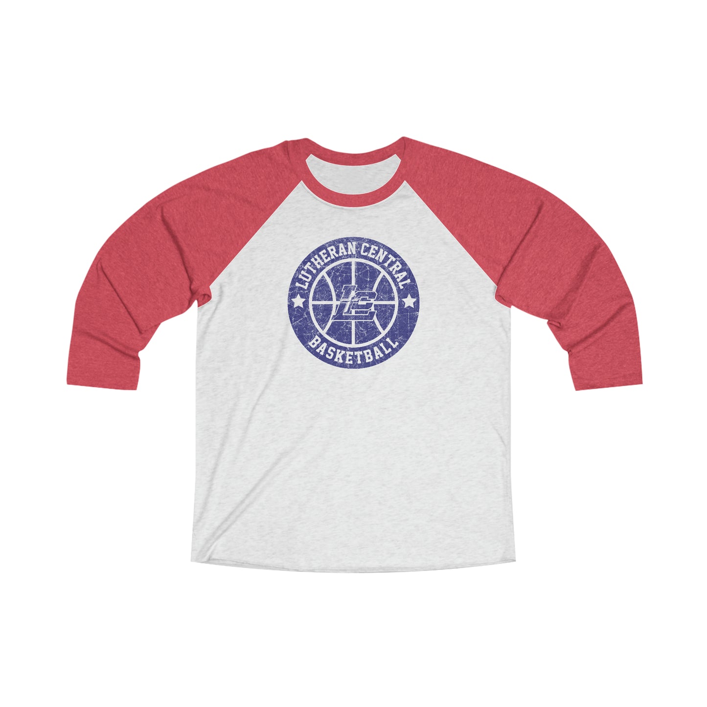 Vintage LC Saints Basketball Unisex Tri-Blend 3\4 Raglan Tee
