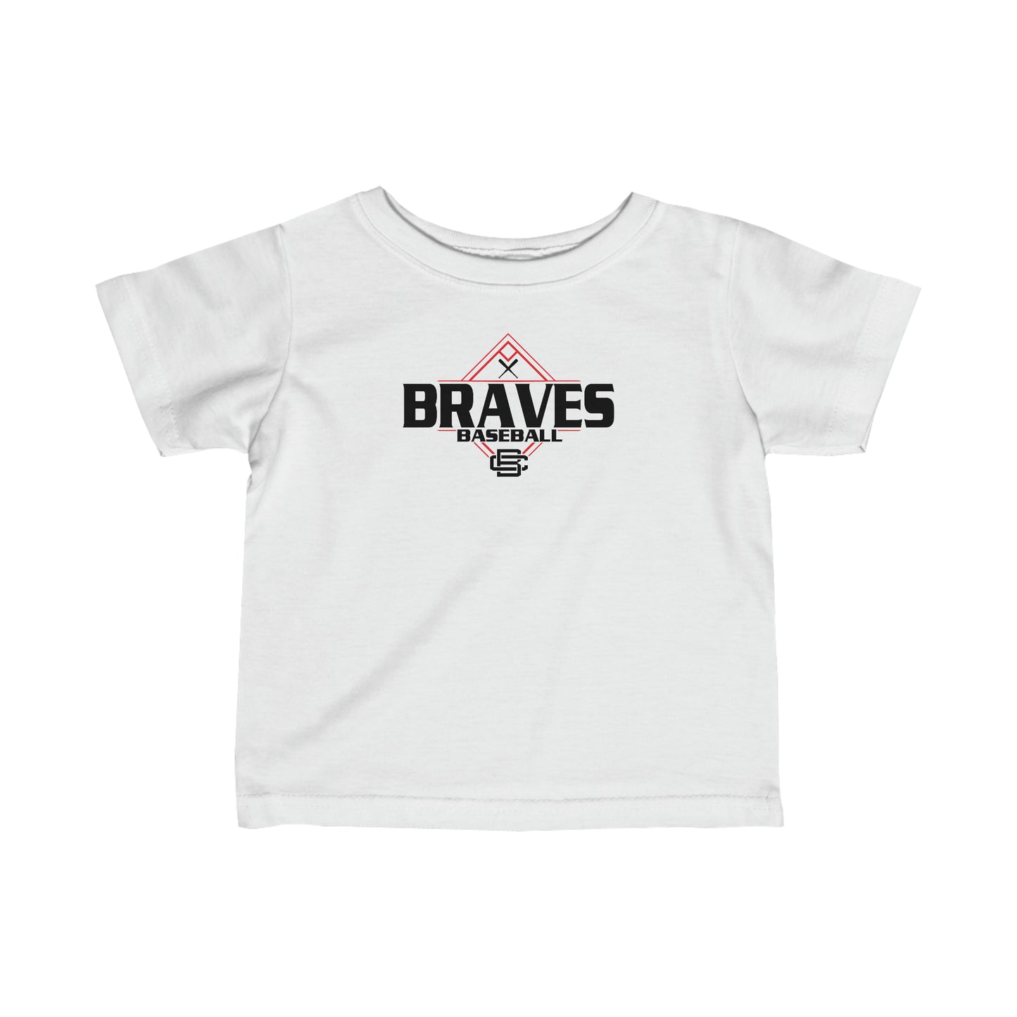 Braves Baseball Diamond Infant Fine Jersey Tee
