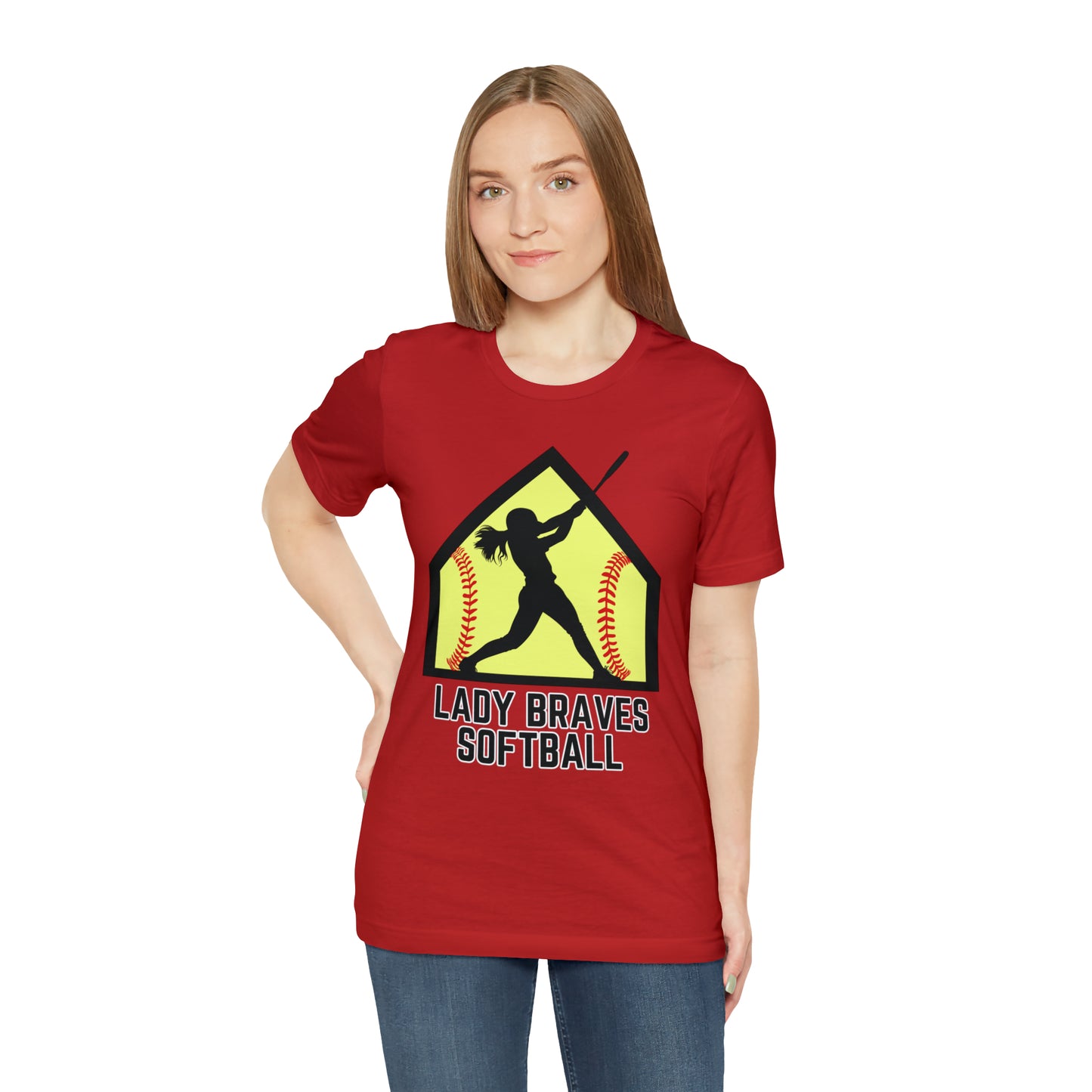 Lady Braves Softball Short Sleeve Tee