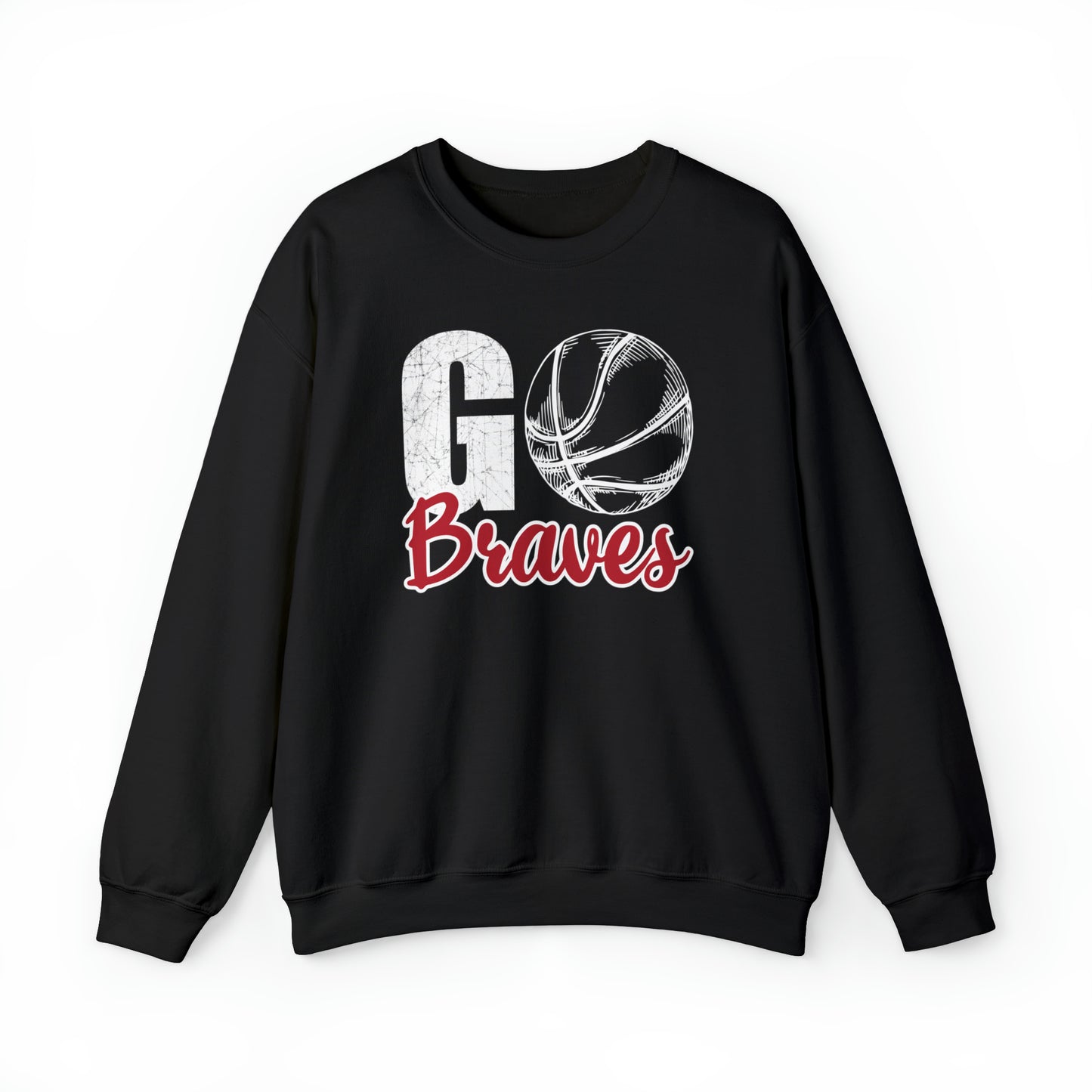 Go Braves Basketball Unisex Heavy Blend™ Crewneck Sweatshirt