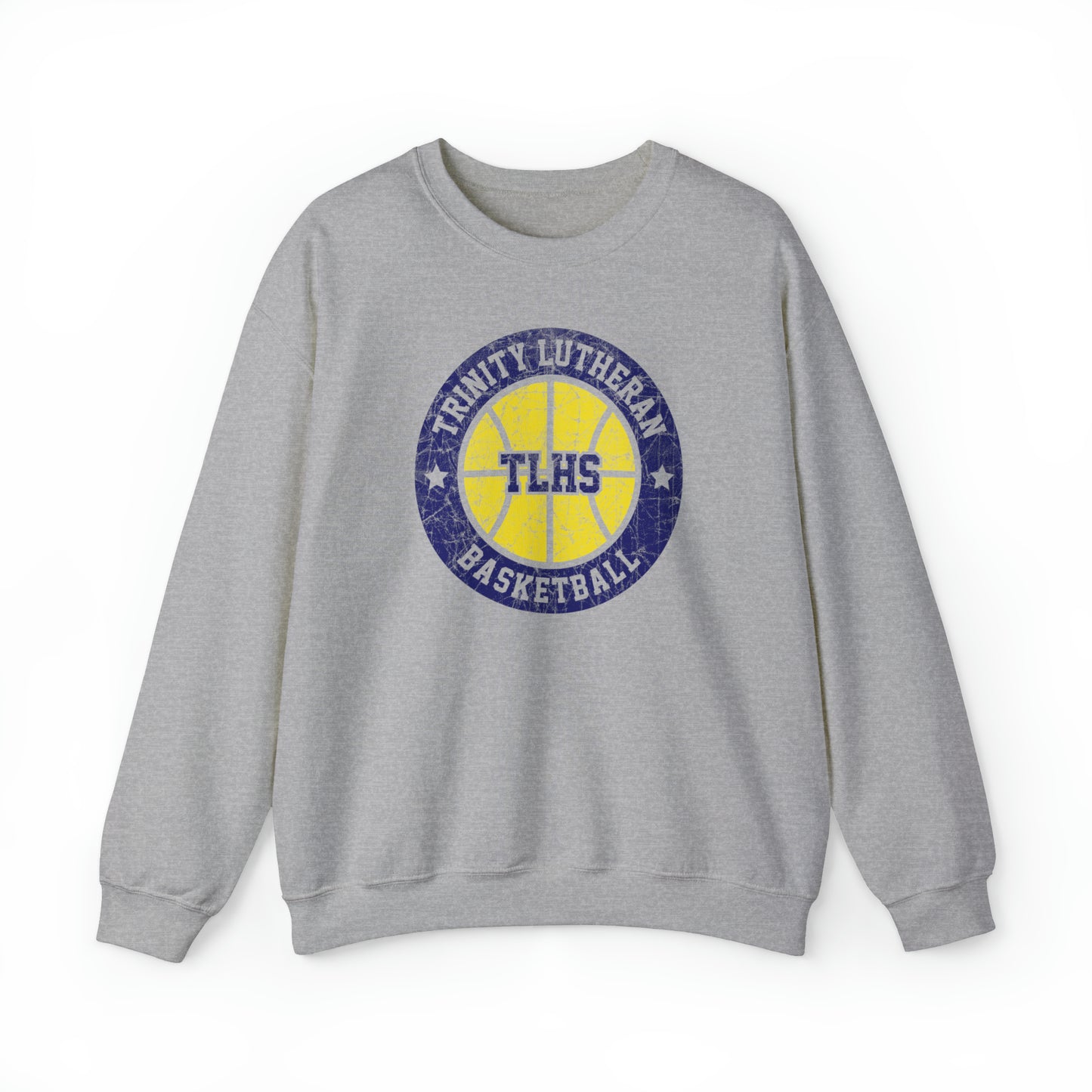 Vintage Trinity Lutheran Basketball Unisex Heavy Blend™ Crewneck Sweatshirt