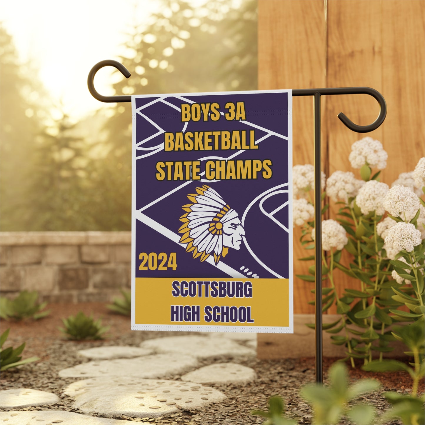 2024 Scottsburg State Champs Garden Flag Garden Banner