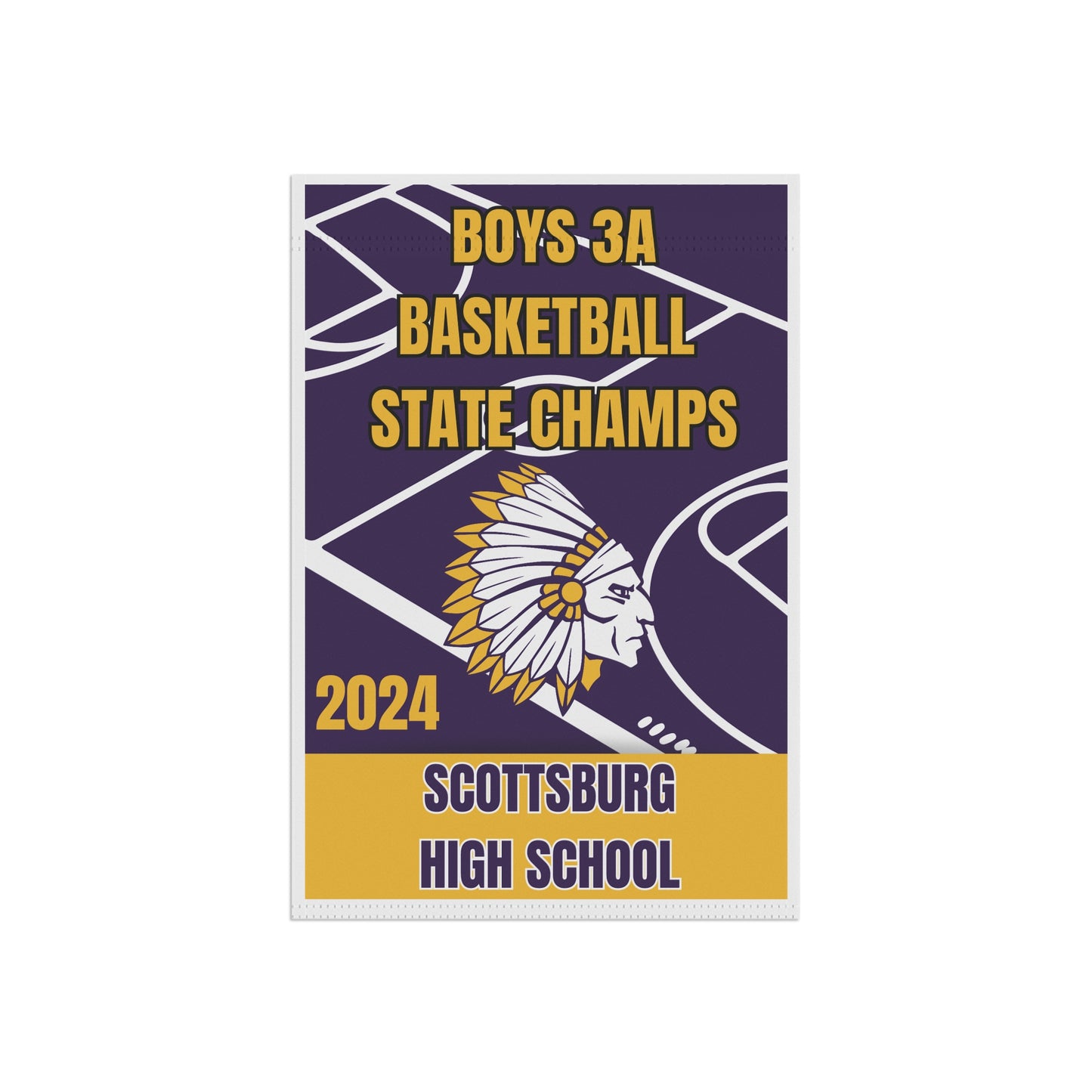 2024 Scottsburg State Champs Garden Flag Garden Banner