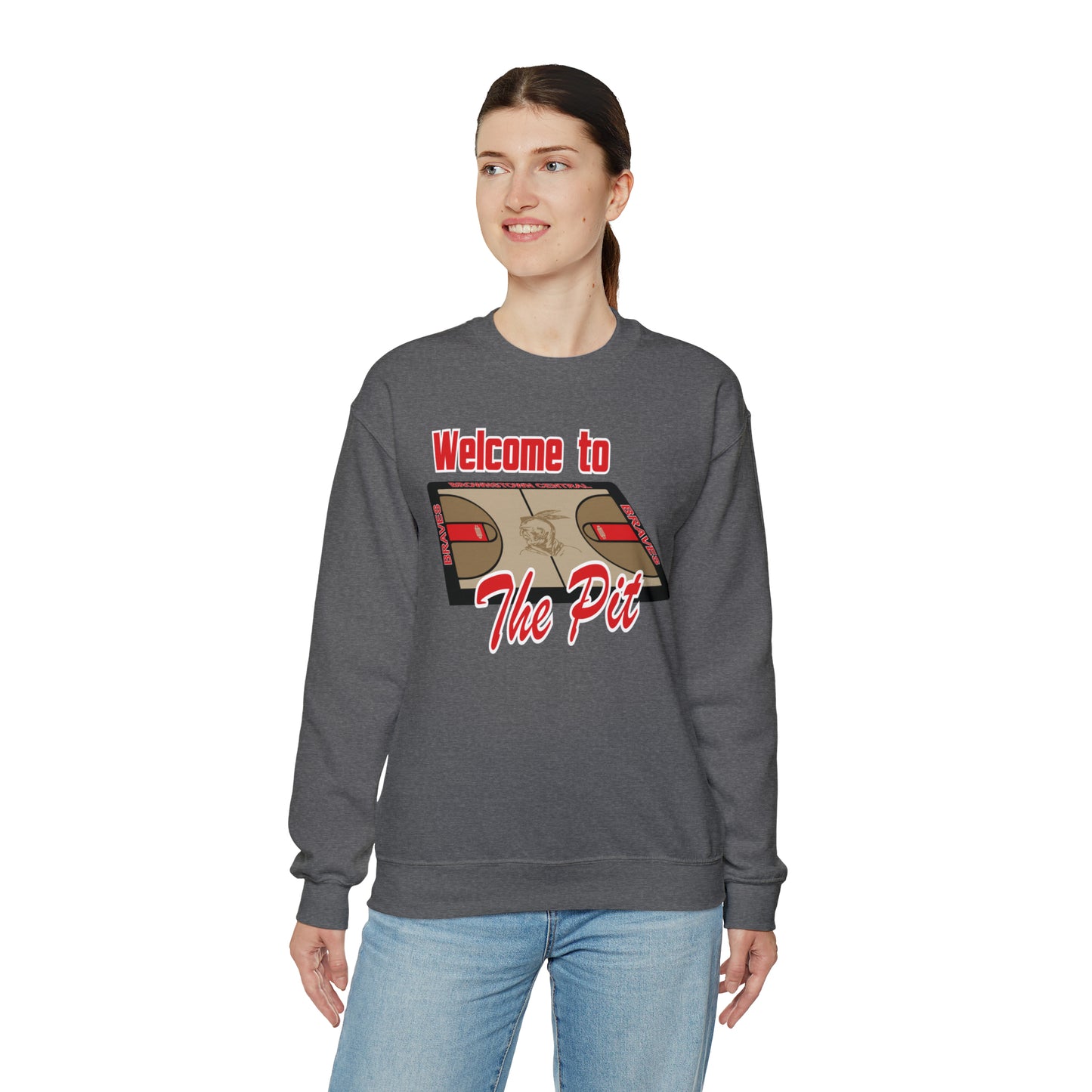 Welcome to The Pit Basketball Unisex Heavy Blend™ Crewneck Sweatshirt