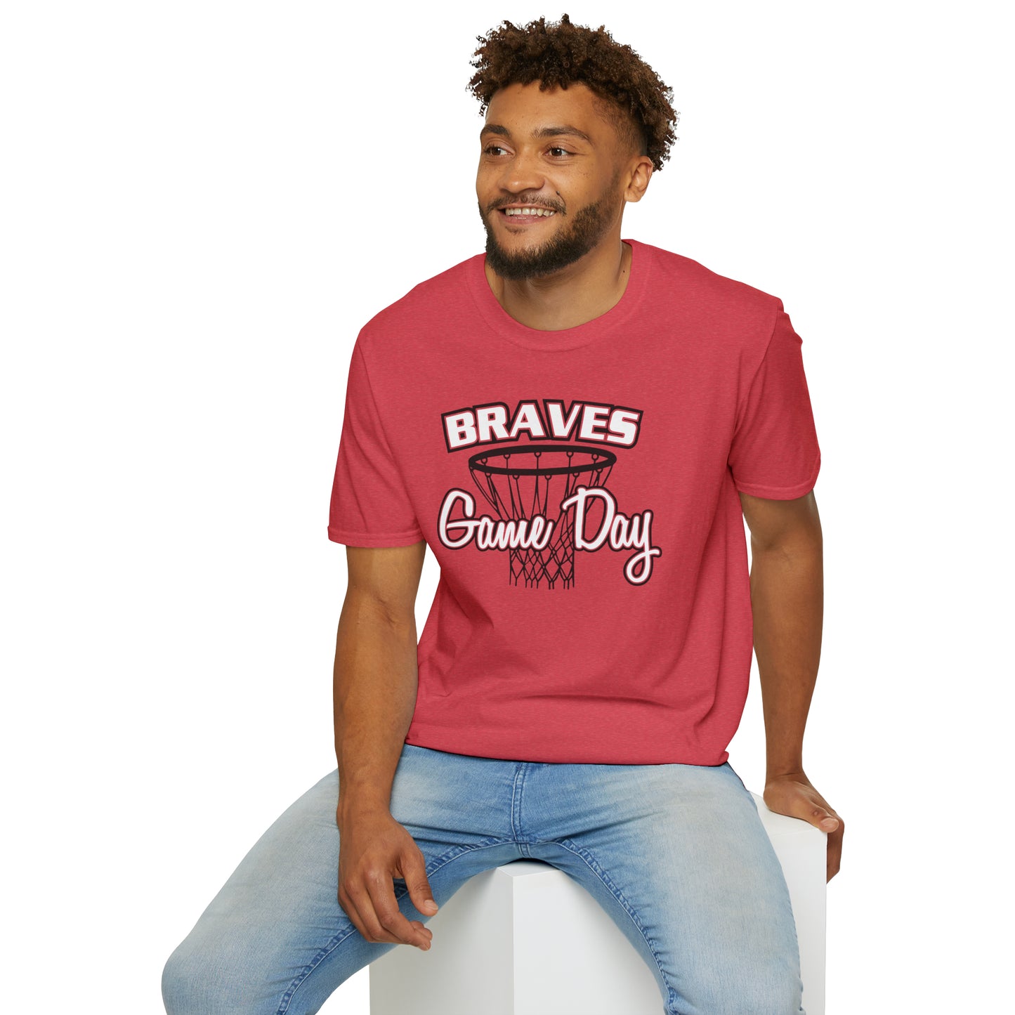 Braves Basketball Game Day Unisex Softstyle T-Shirt