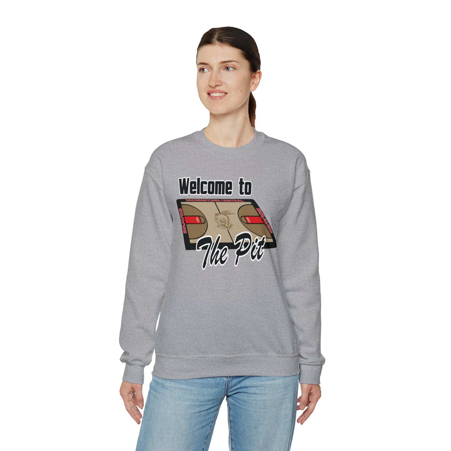 Welcome to The Pit Basketball Unisex Heavy Blend™ Crewneck Sweatshirt