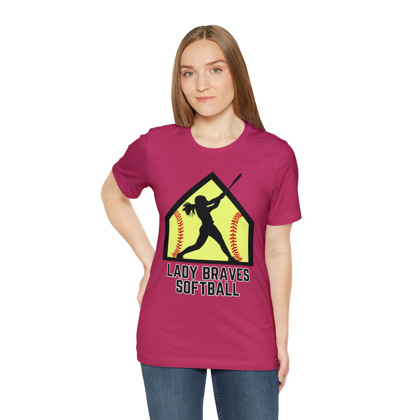 Lady Braves Softball Short Sleeve Tee