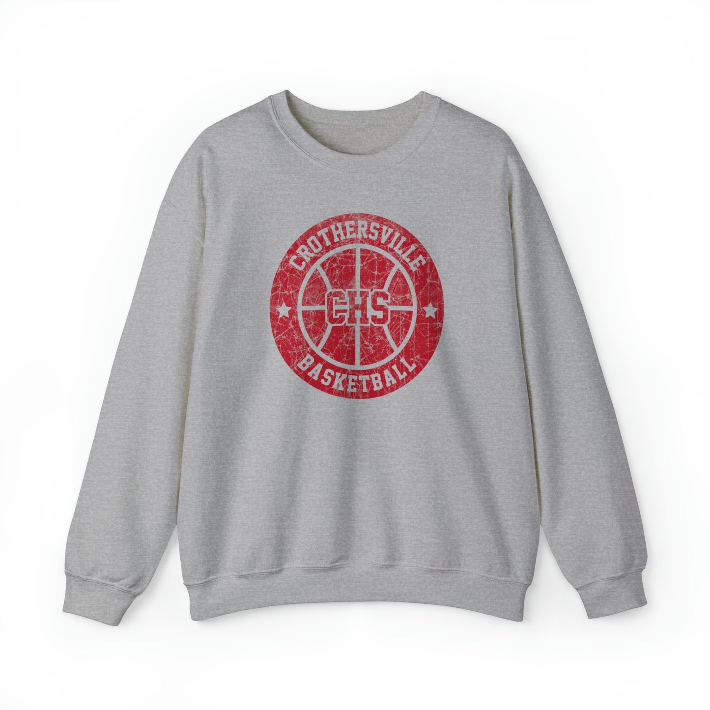 Vintage Crothersville Basketball Unisex Heavy Blend™ Crewneck Sweatshirt