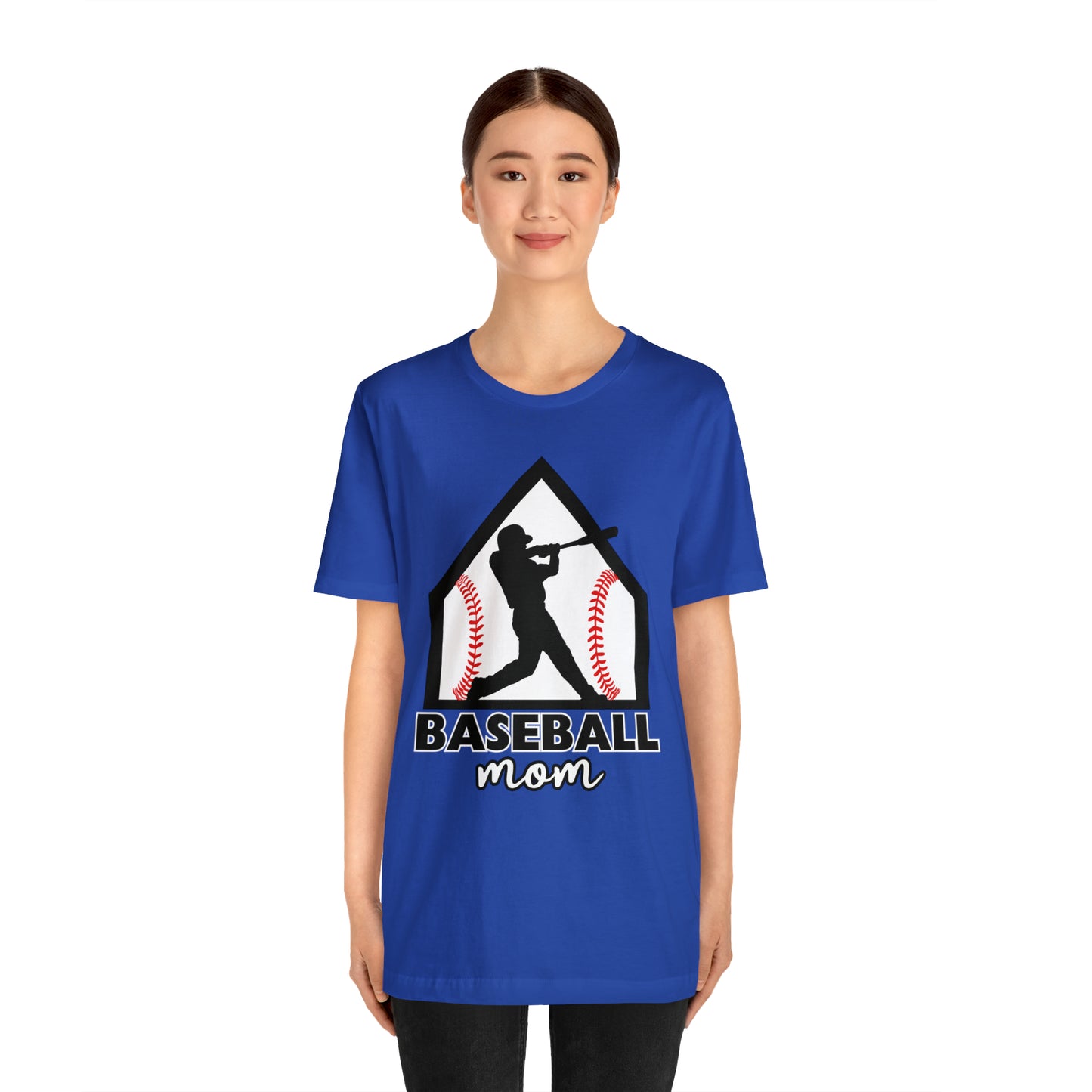 Baseball Mom with base Short Sleeve Tee