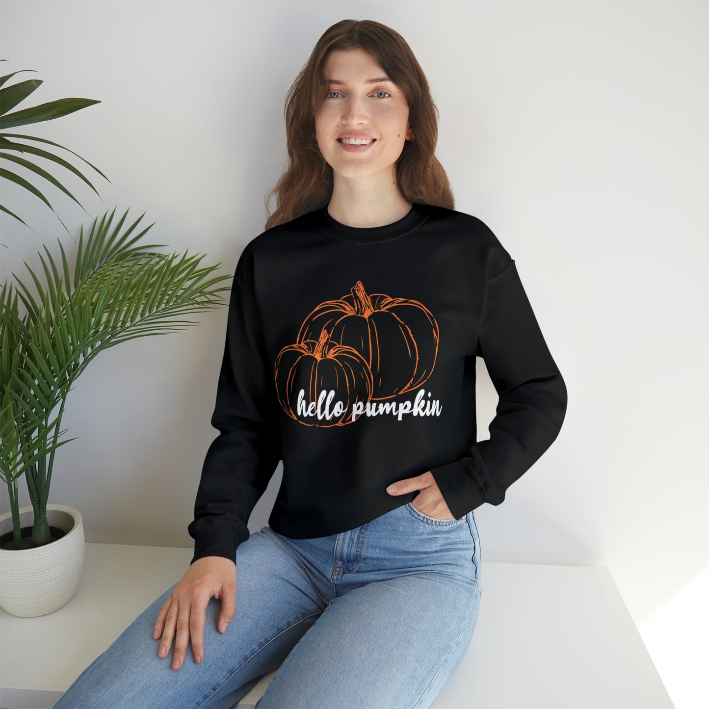 Hello Pumpkin Crewneck Sweatshirt (Season)