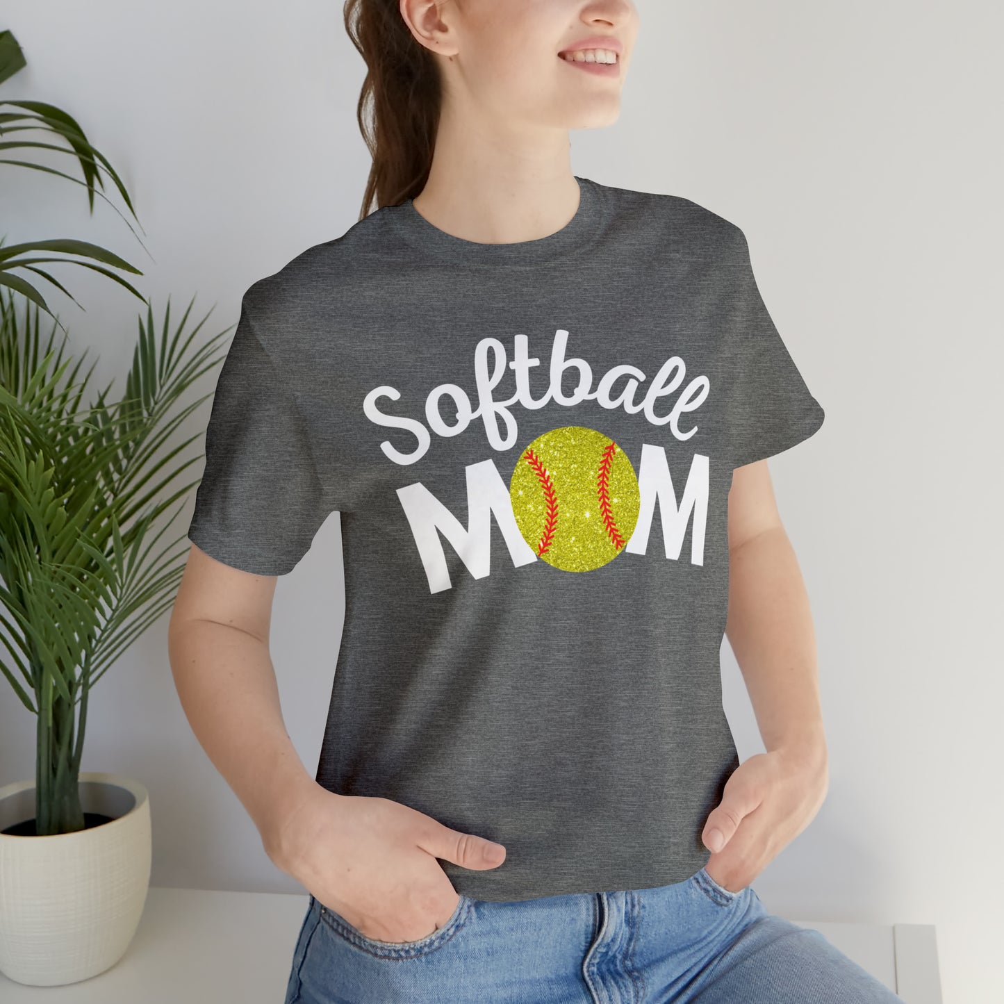 Softball Mom Shimmer Short Sleeve Tee