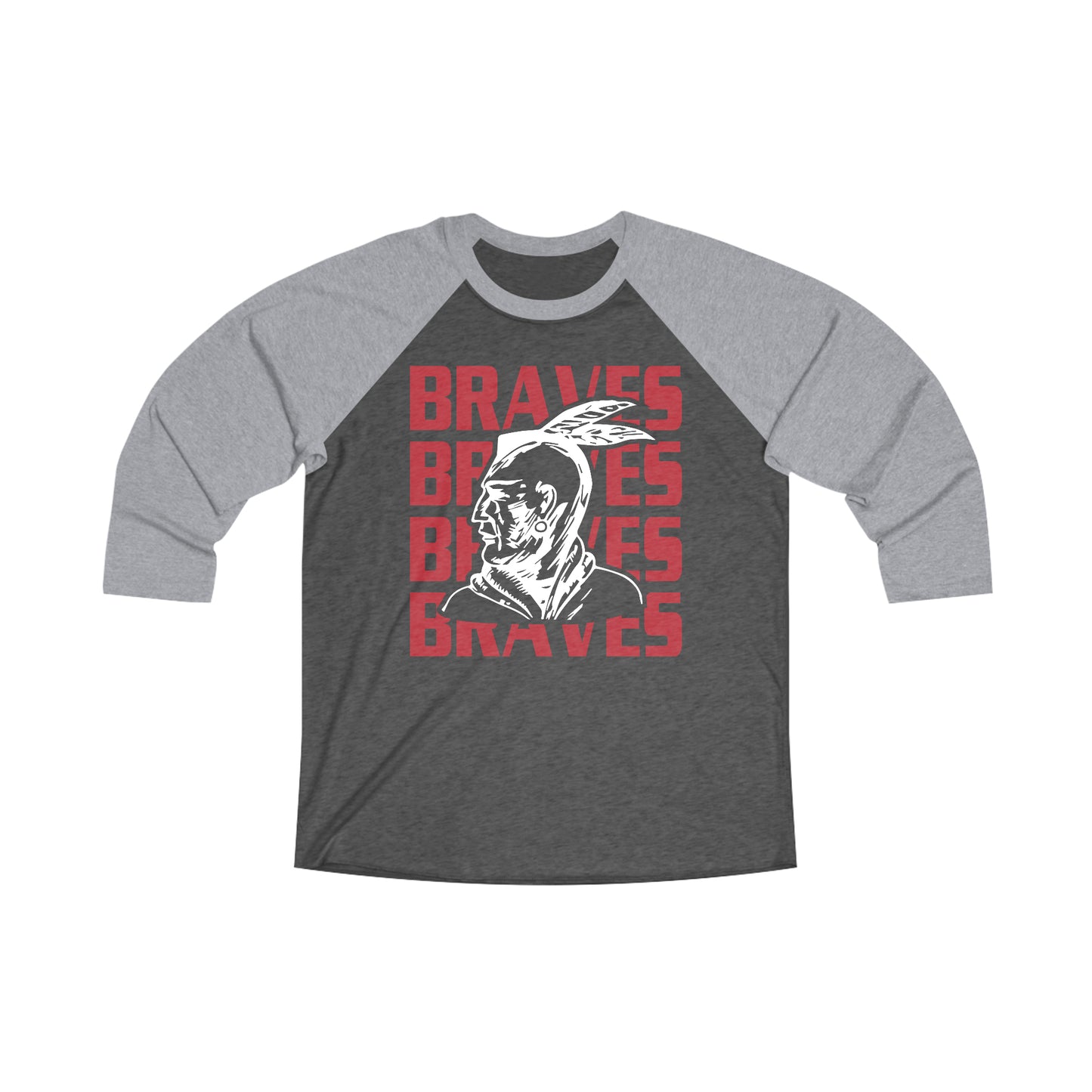 Braves Repeat Unisex Tri-Blend 3\4 Raglan Tee