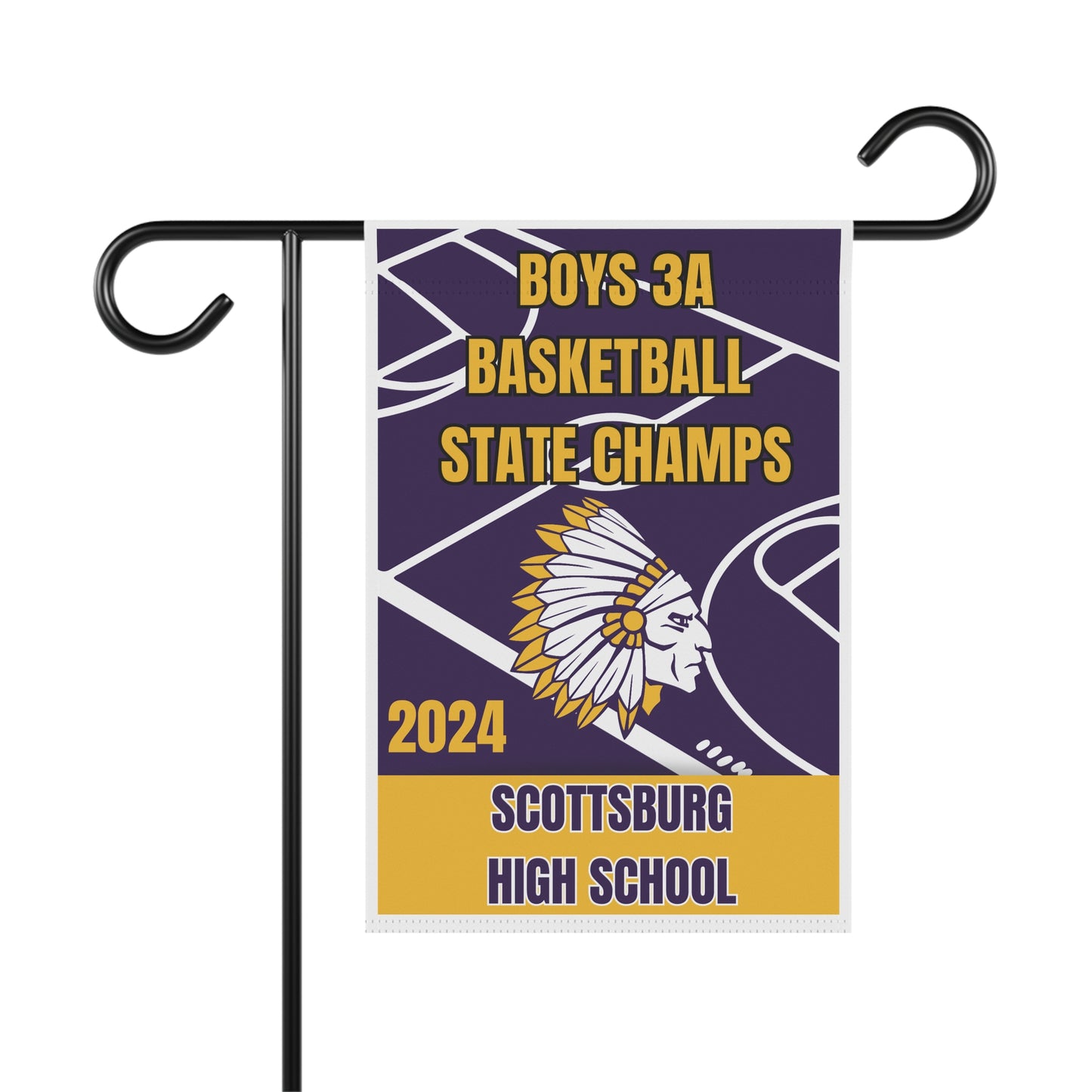 2024 Scottsburg State Champs Garden Flag Garden Banner