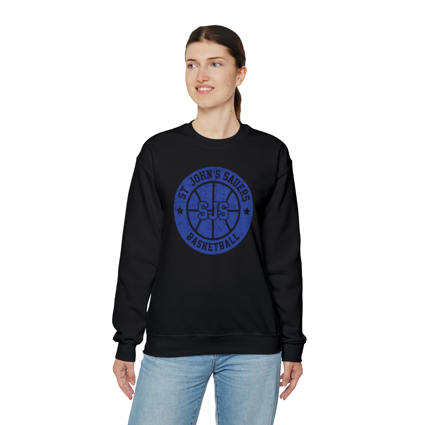 Vintage St. John's Sauers Basketball Unisex Heavy Blend™ Crewneck Sweatshirt