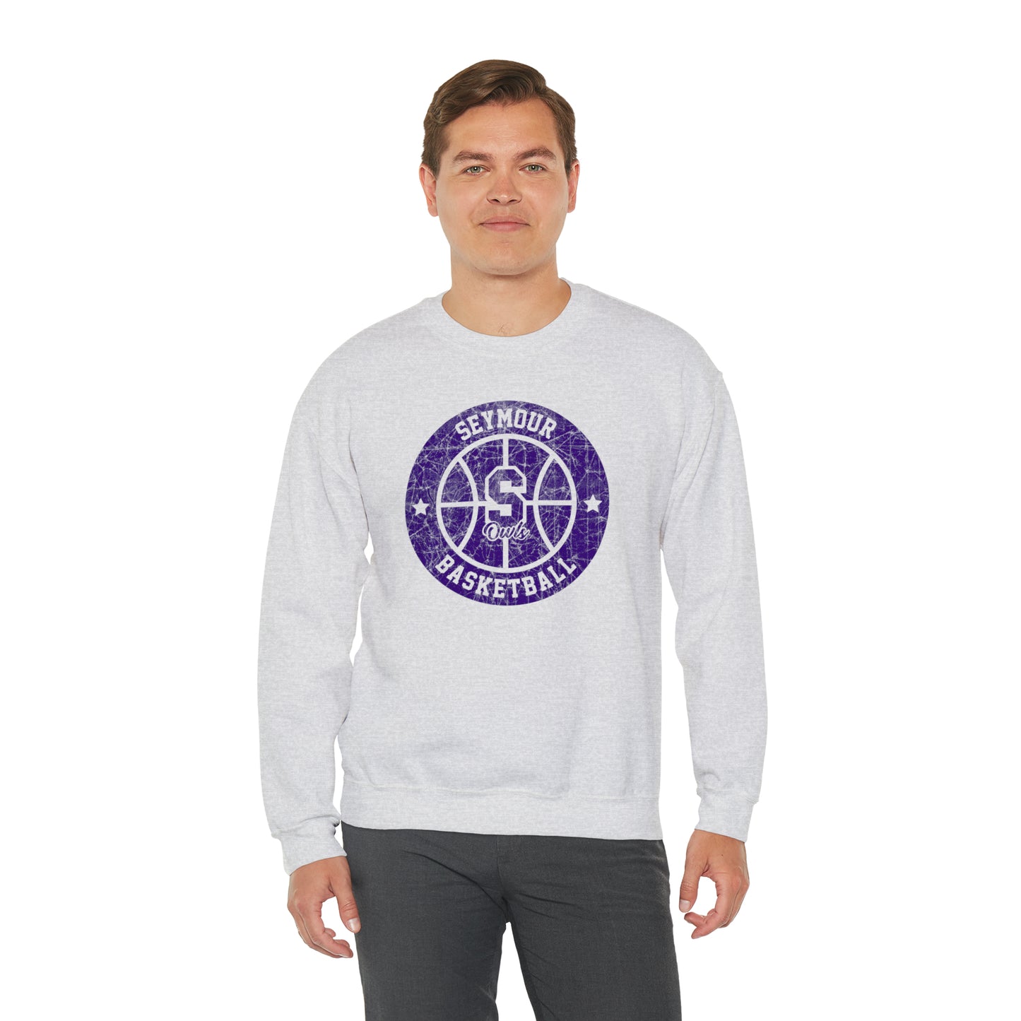 Vintage Seymour Basketball Unisex Heavy Blend™ Crewneck Sweatshirt