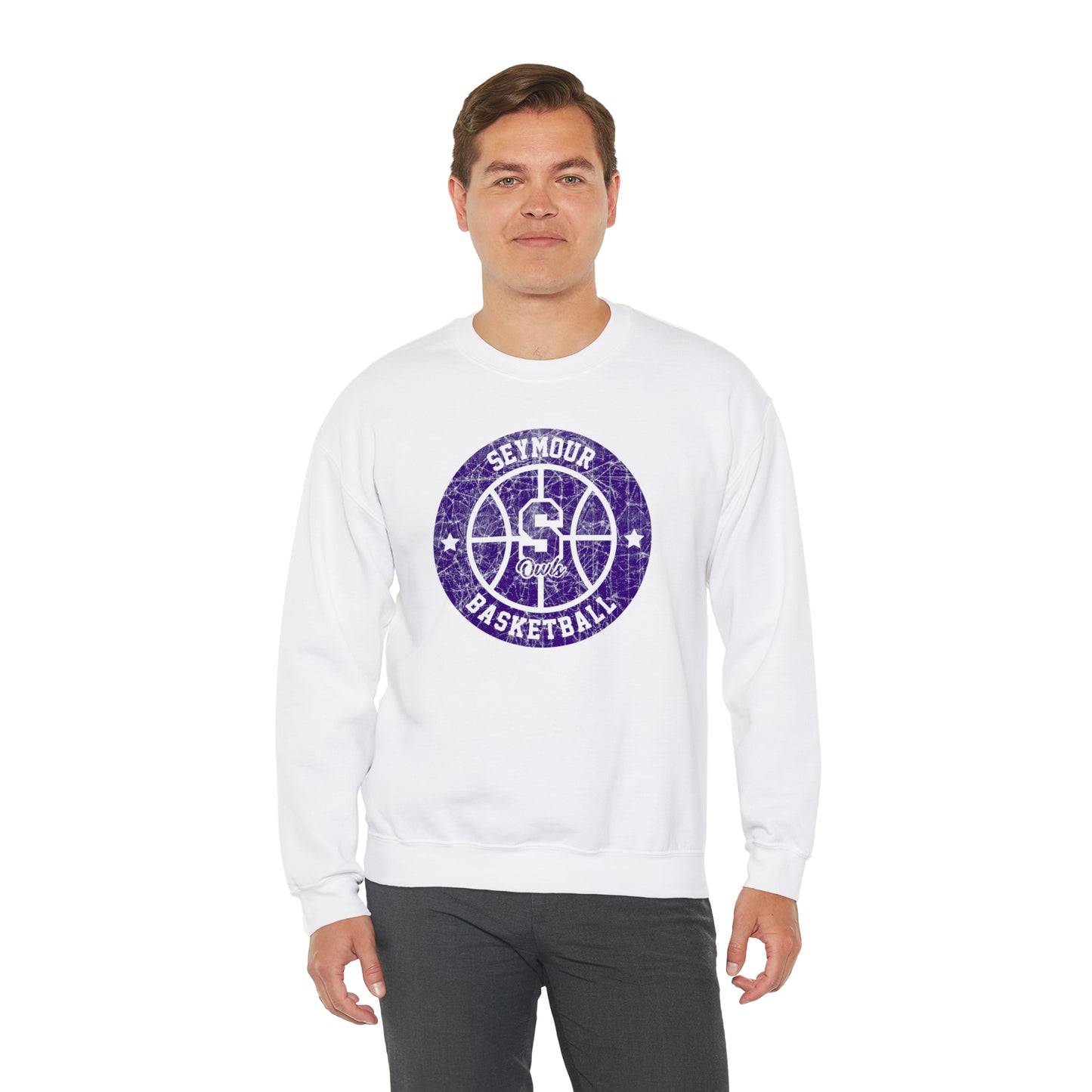 Vintage Seymour Basketball Unisex Heavy Blend™ Crewneck Sweatshirt