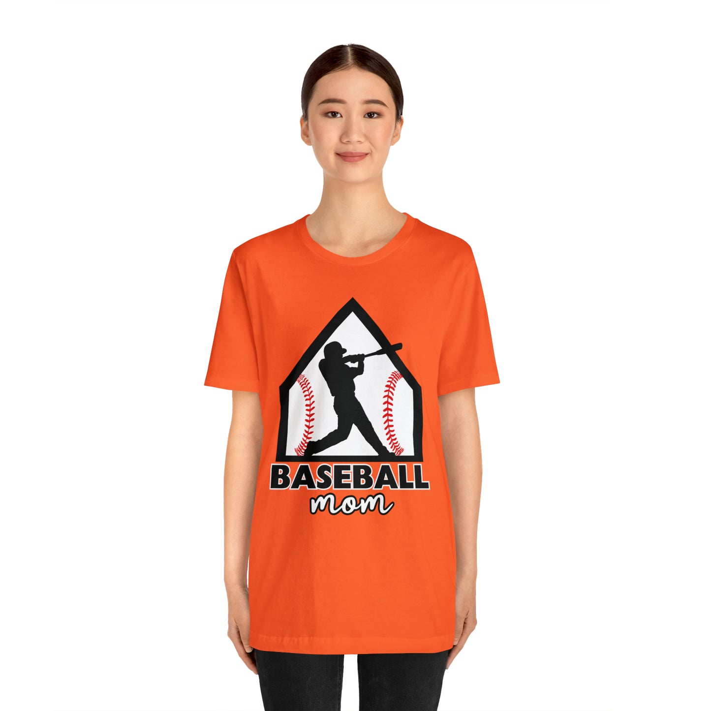 Baseball Mom with base Short Sleeve Tee