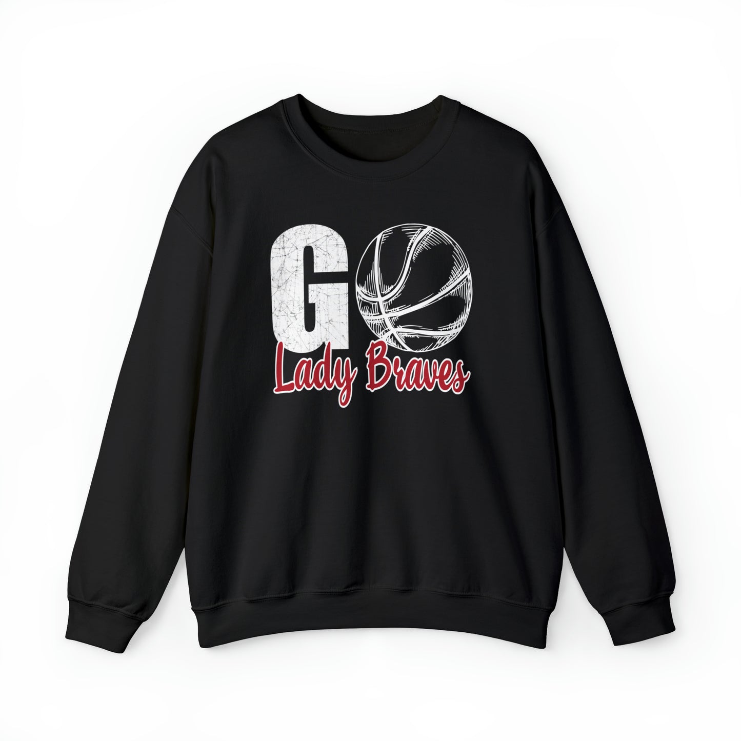 Go Lady Braves Basketball Unisex Heavy Blend™ Crewneck Sweatshirt