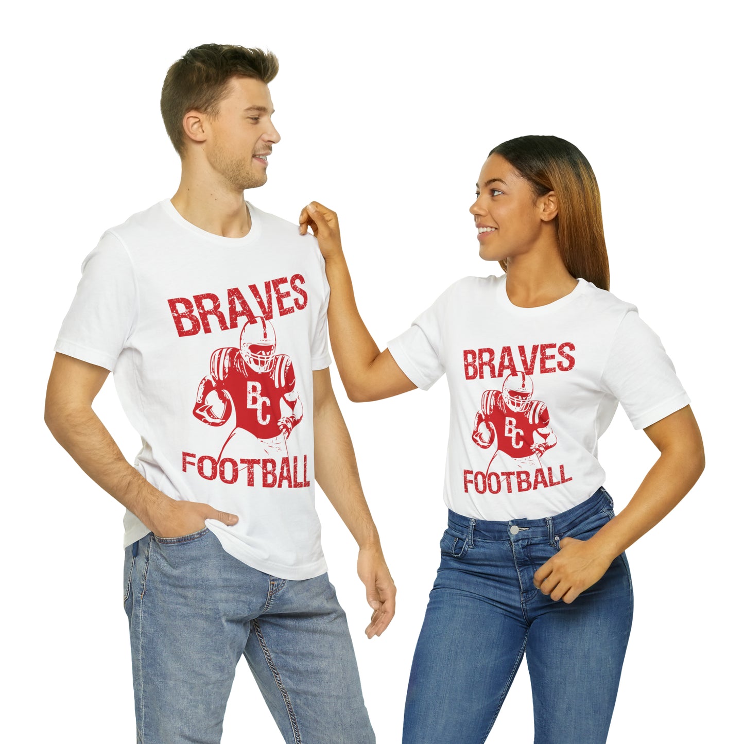 Vintage Braves Football Short Sleeve Tee