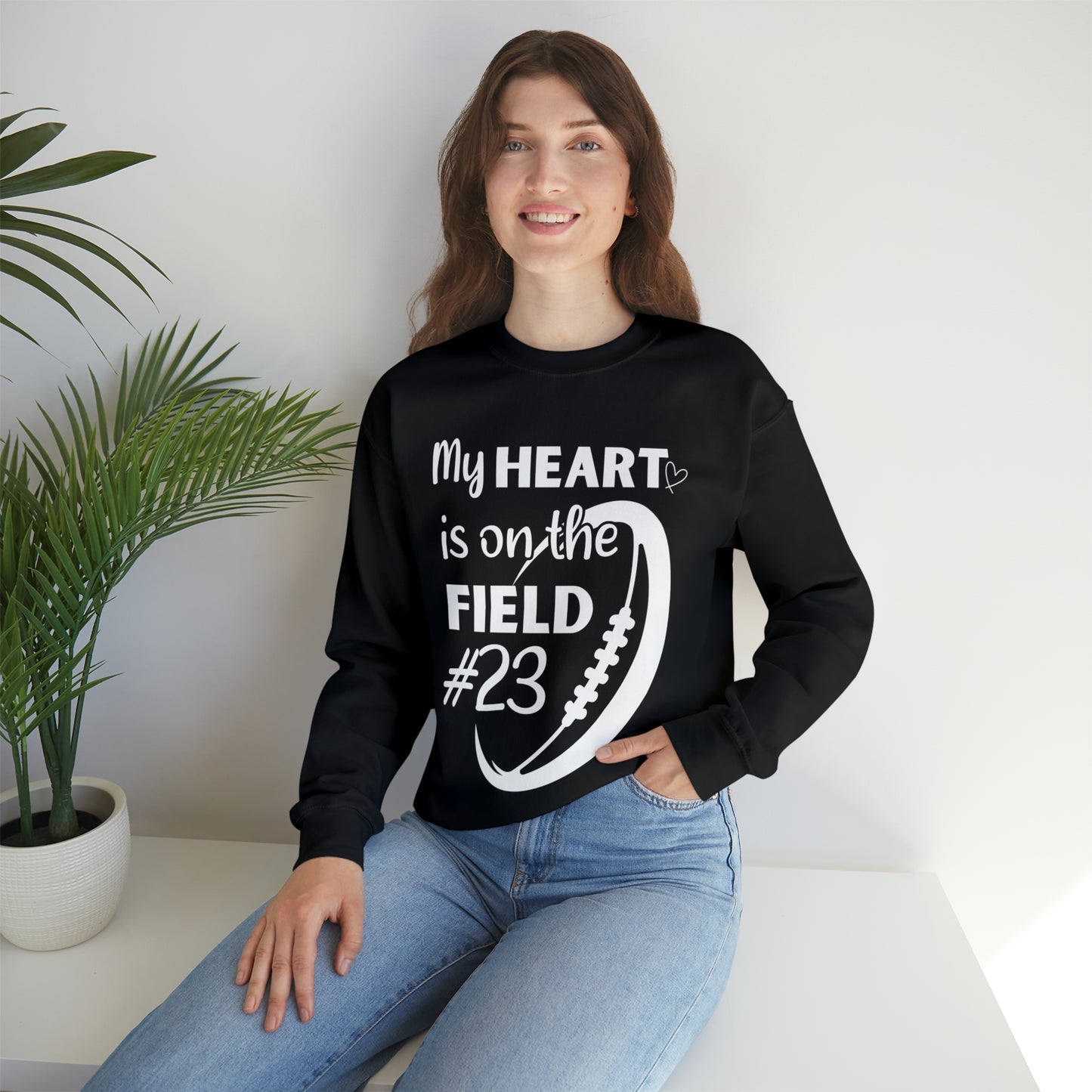 PERSONALIZED - My Heart is on the Field Crewneck Sweatshirt
