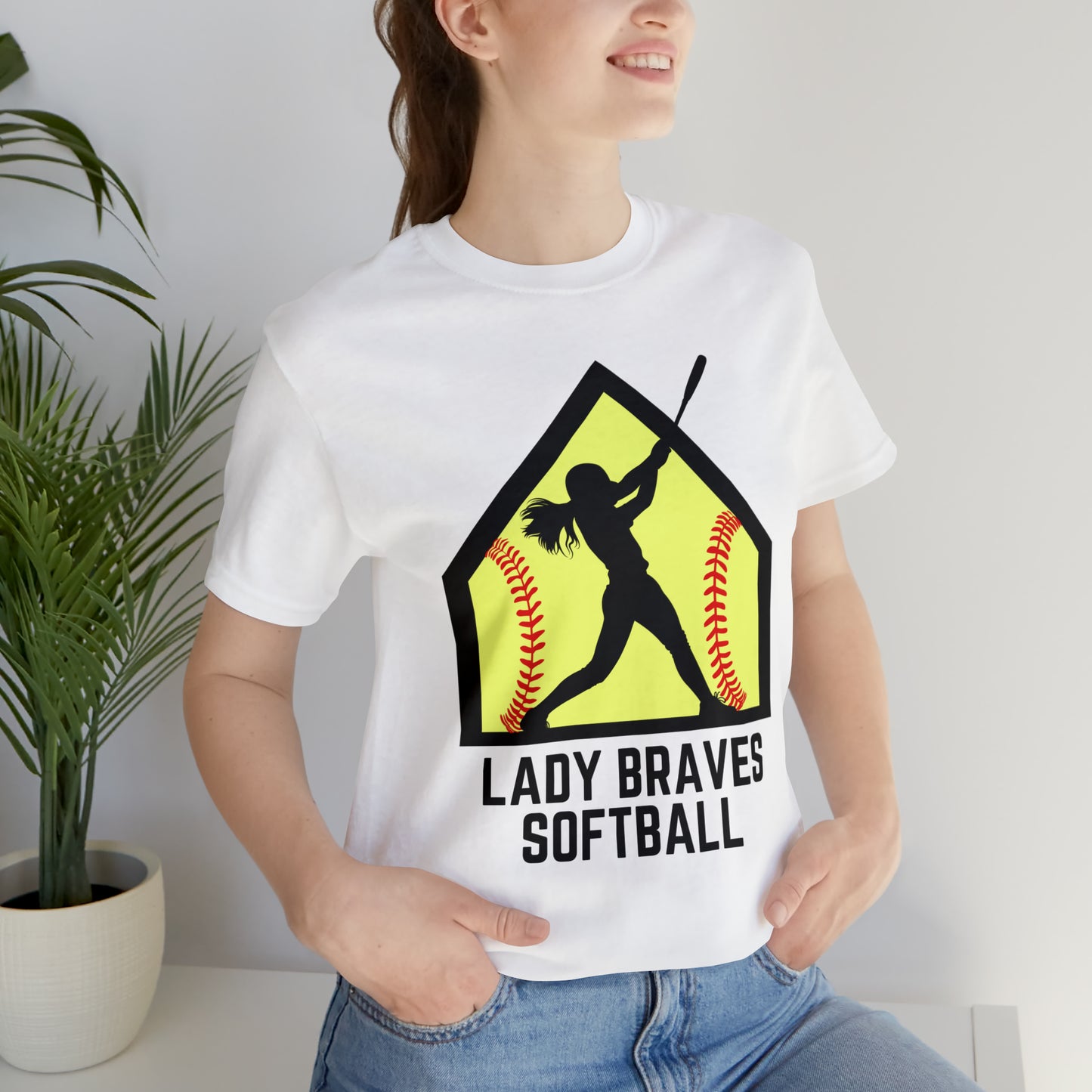 Lady Braves Softball Short Sleeve Tee