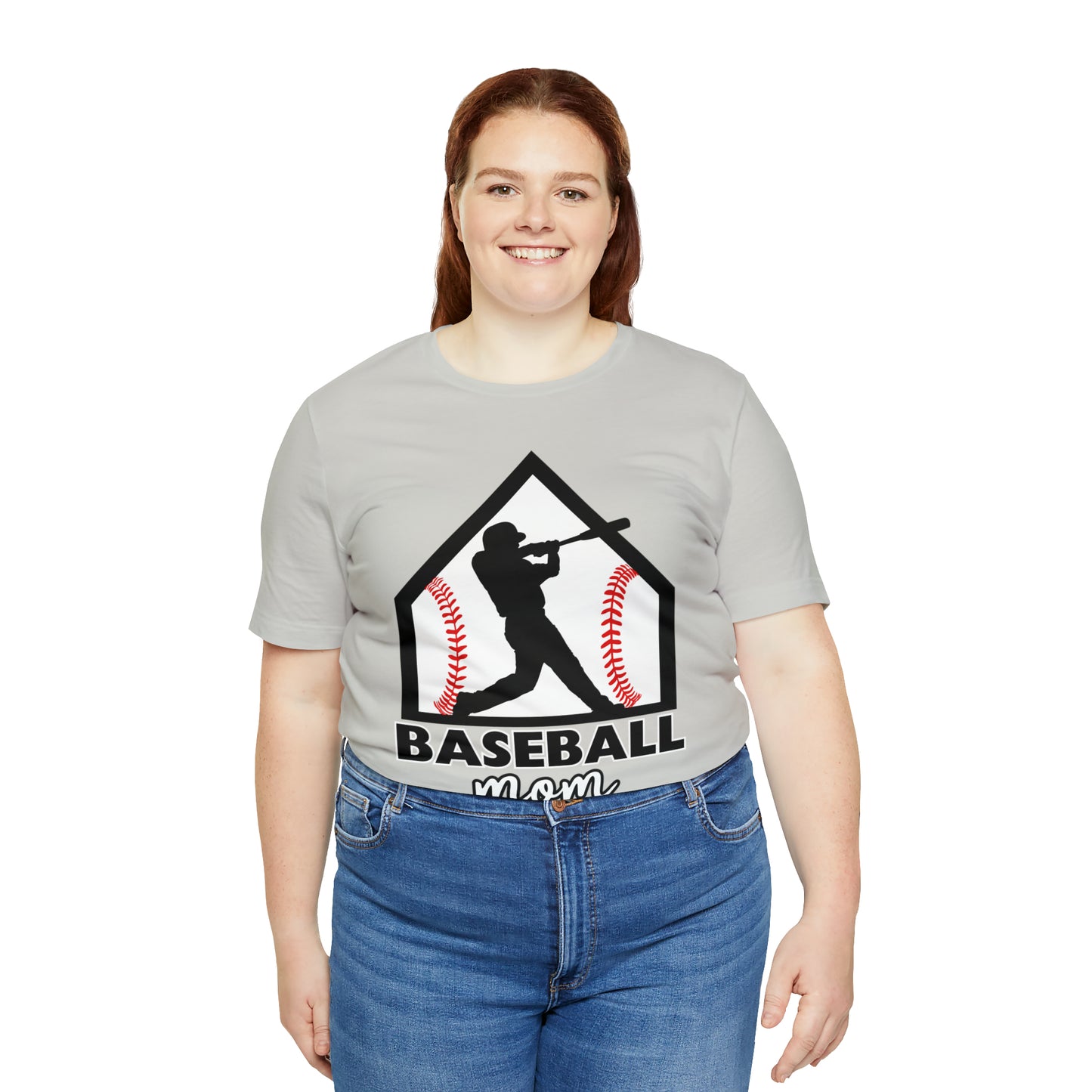 Baseball Mom with base Short Sleeve Tee