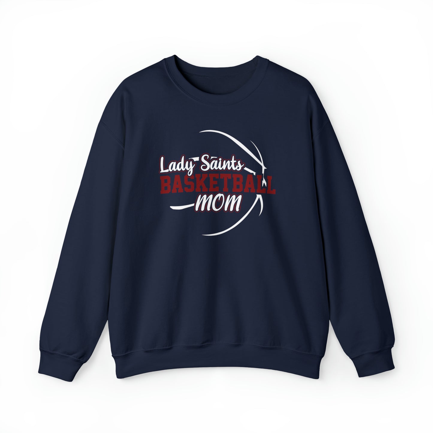 Lady Saints Basketball Mom Unisex Heavy Blend™ Crewneck Sweatshirt