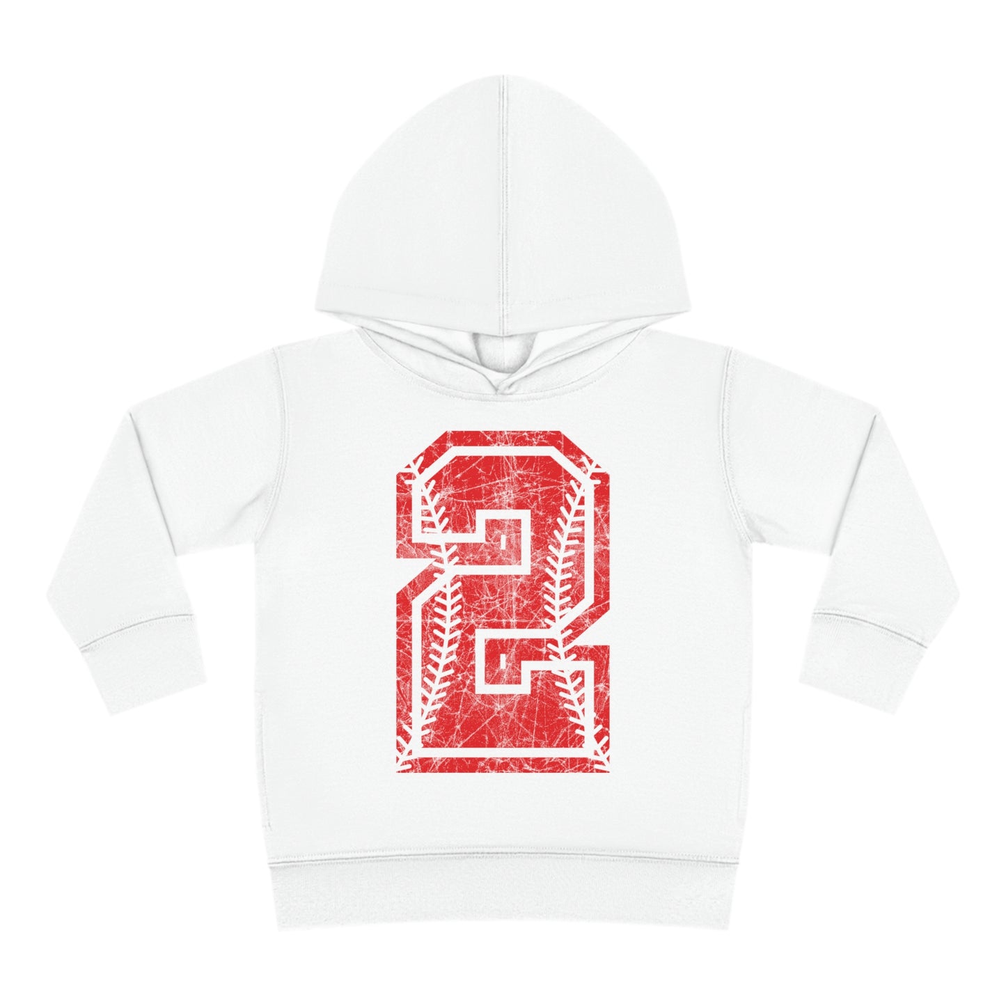 PERSONALIZED - Braves Baseball Number Toddler Pullover Fleece Hoodie