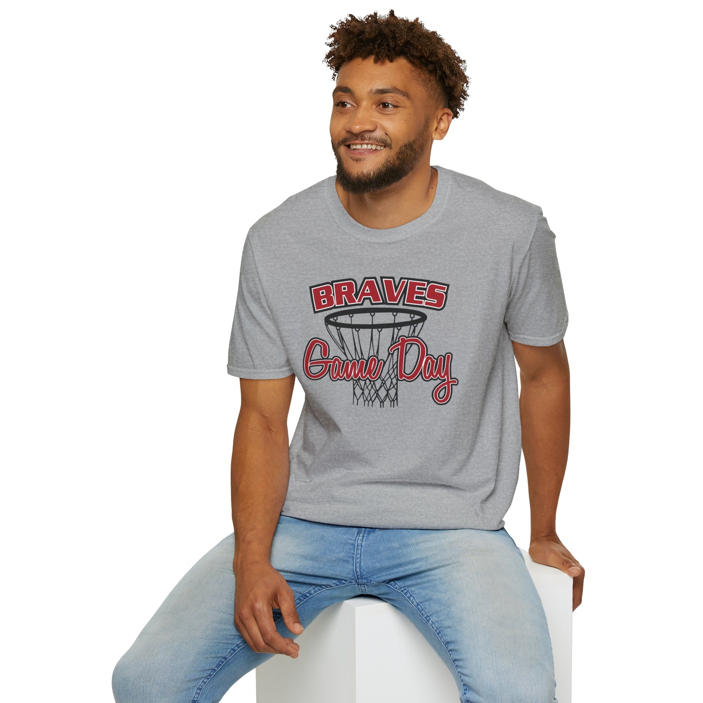 Braves Basketball Game Day Unisex Softstyle T-Shirt