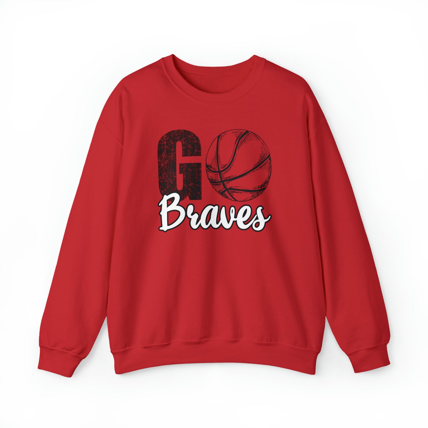 Go Braves Basketball Unisex Heavy Blend™ Crewneck Sweatshirt