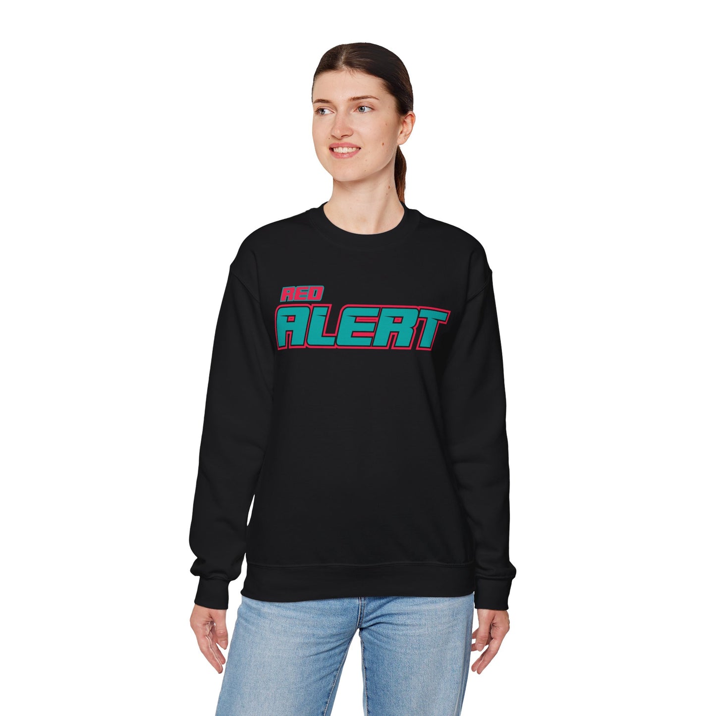 Red Alert Block Heavy Blend™ Crewneck Sweatshirt
