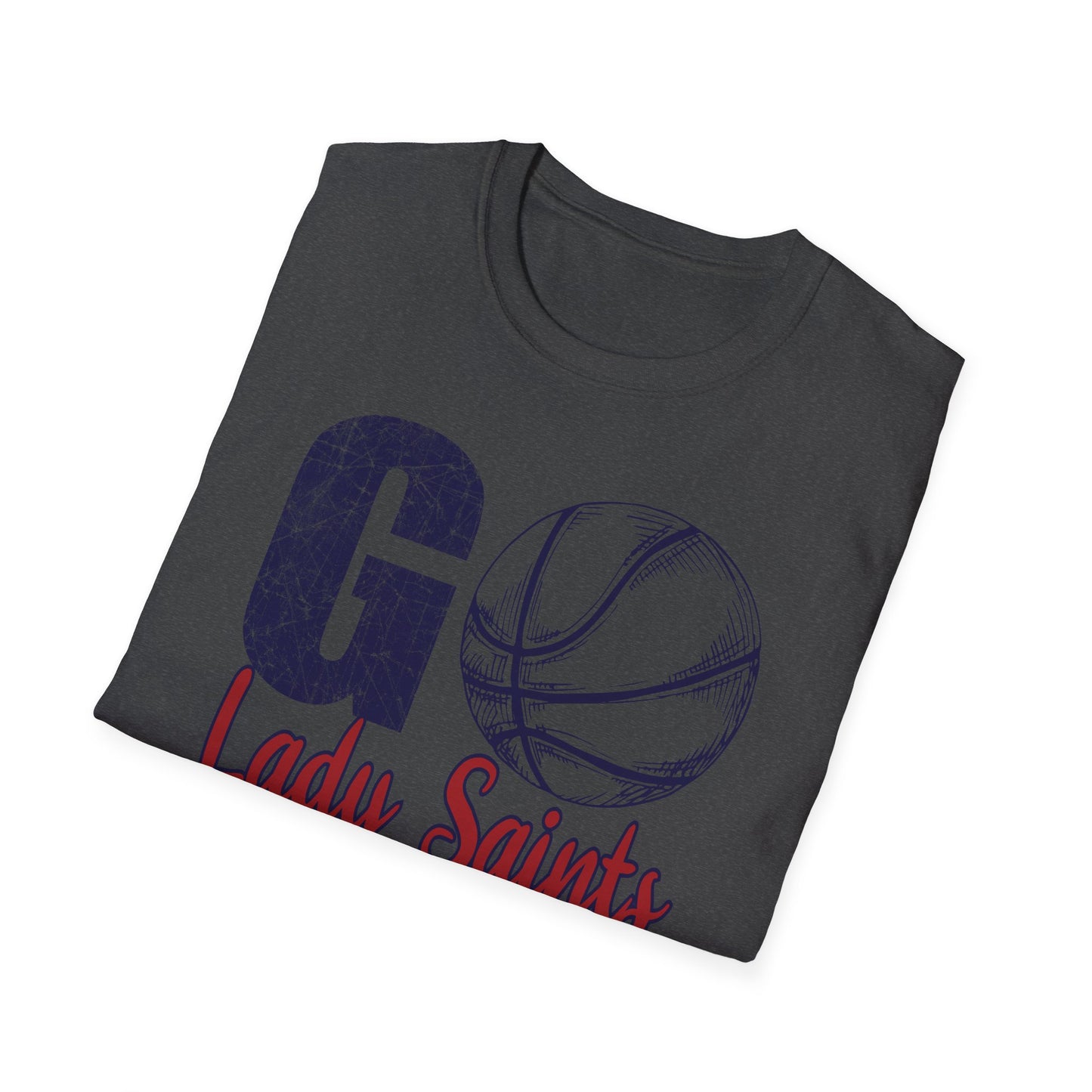 Go Lady Saints Basketball Unisex Softstyle T-Shirt